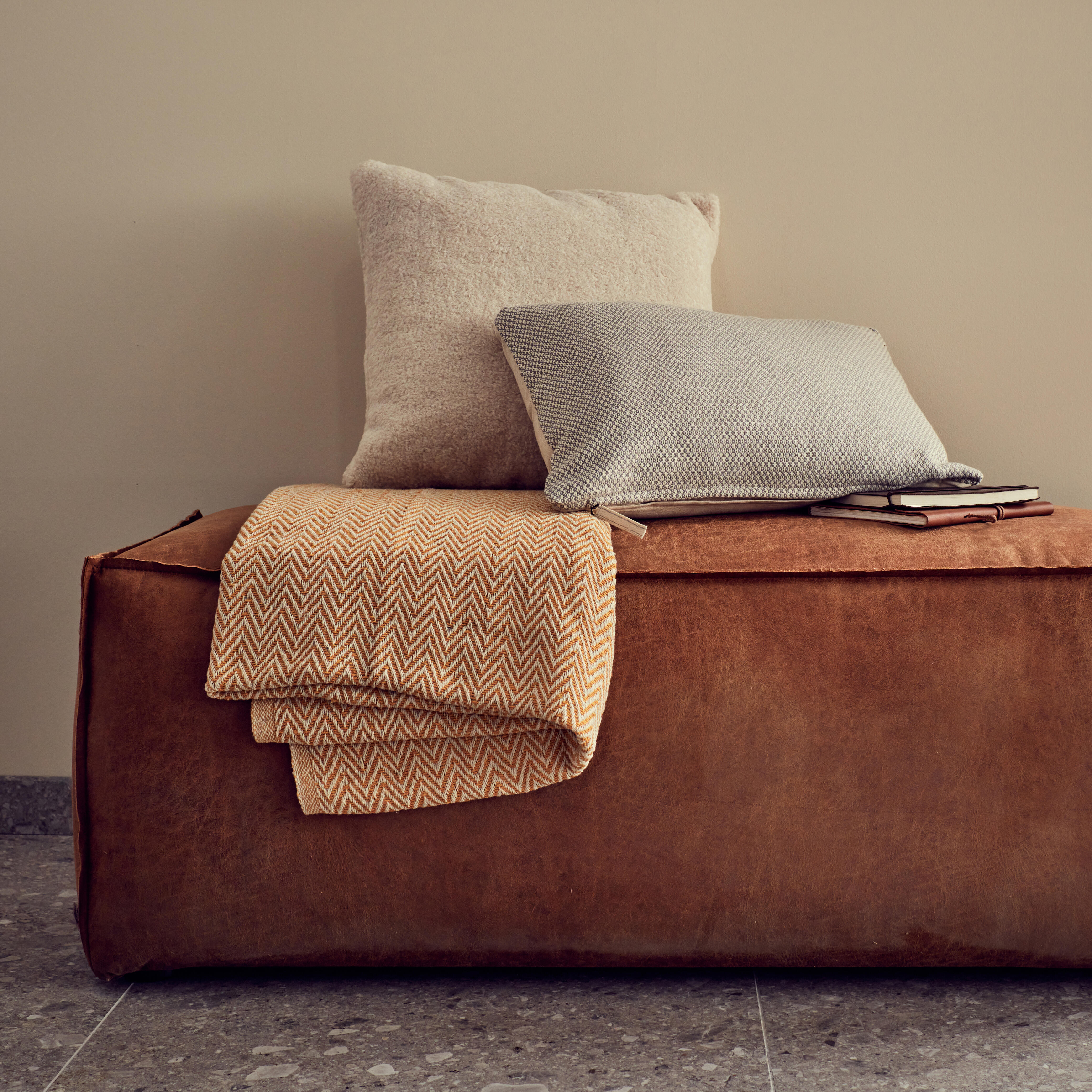 Plaid Aubin, jaune l.130 x L.180 cm - 4