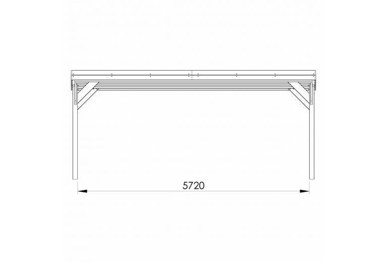 Carport bois double Victor, 2 voitures, CERLAND, 29.2 m² - 4