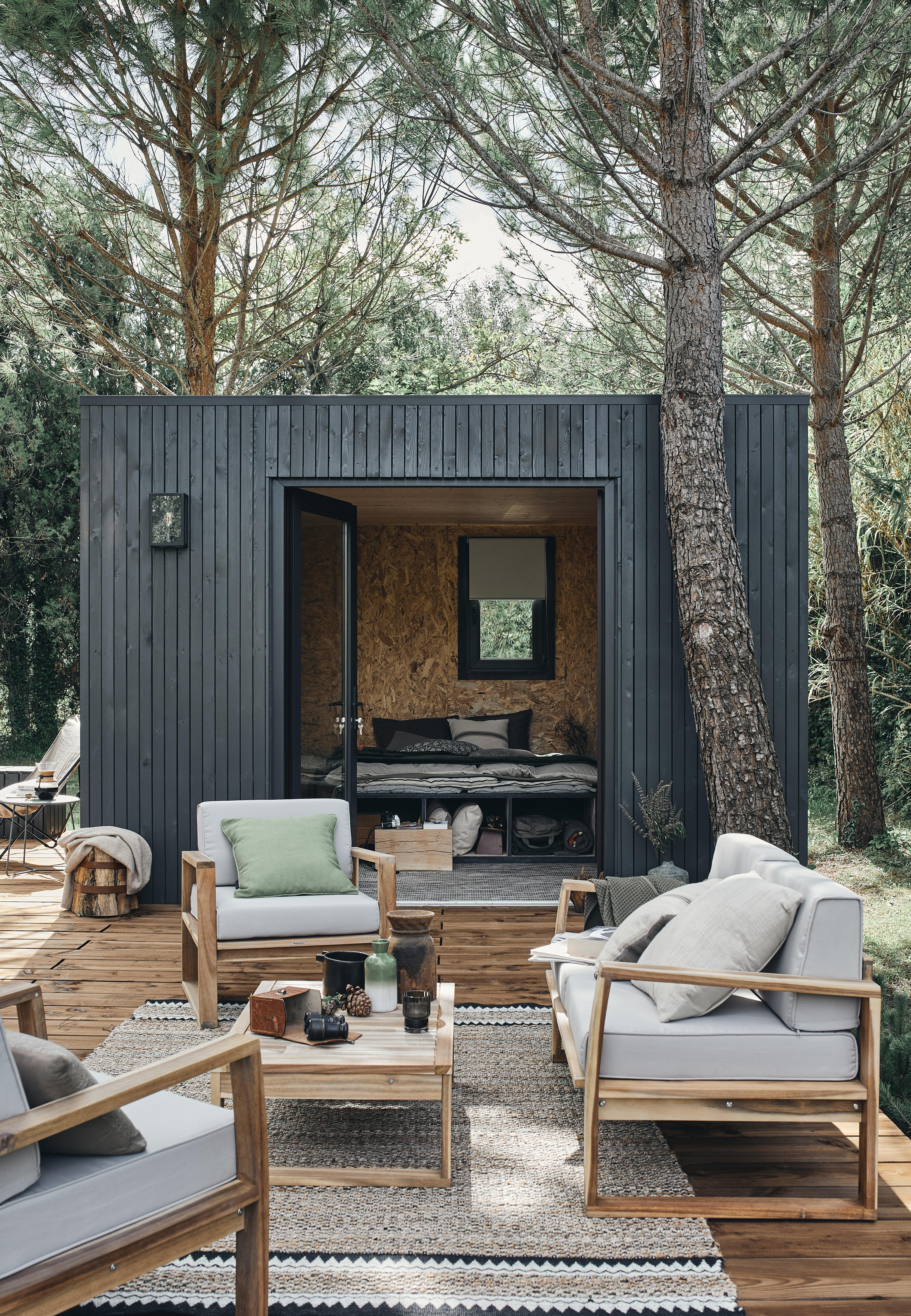 Conjunto jardim relax sofá e mesa Acácia Solaris Naterial - 20