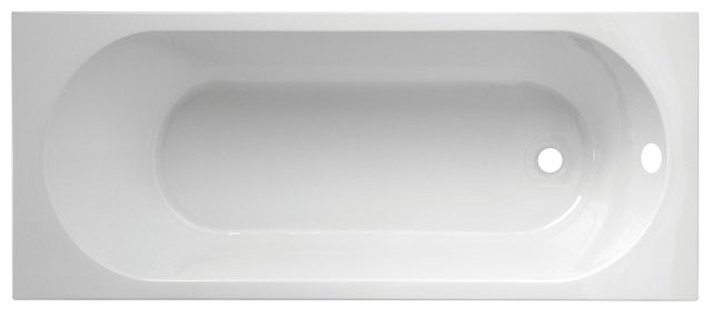 Baignoire rectangulaire L.160x l.70 cm blanc brillant Nerea