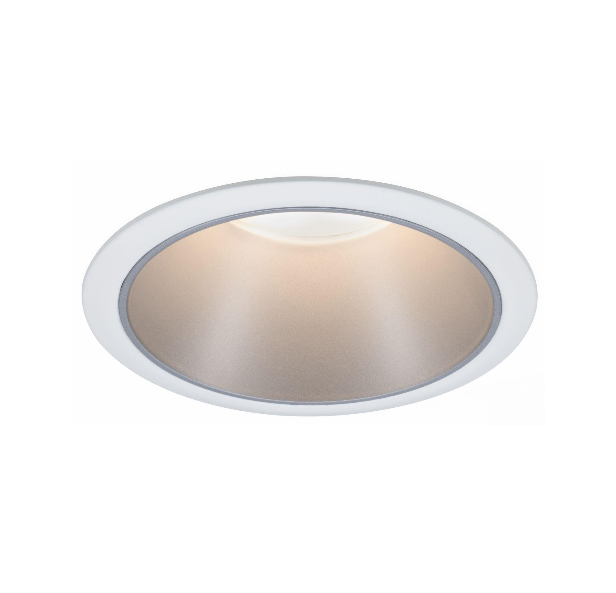 Spot à encastrer Cole led intégrée, 2700K PAULMANN rond blanc/argent - 3