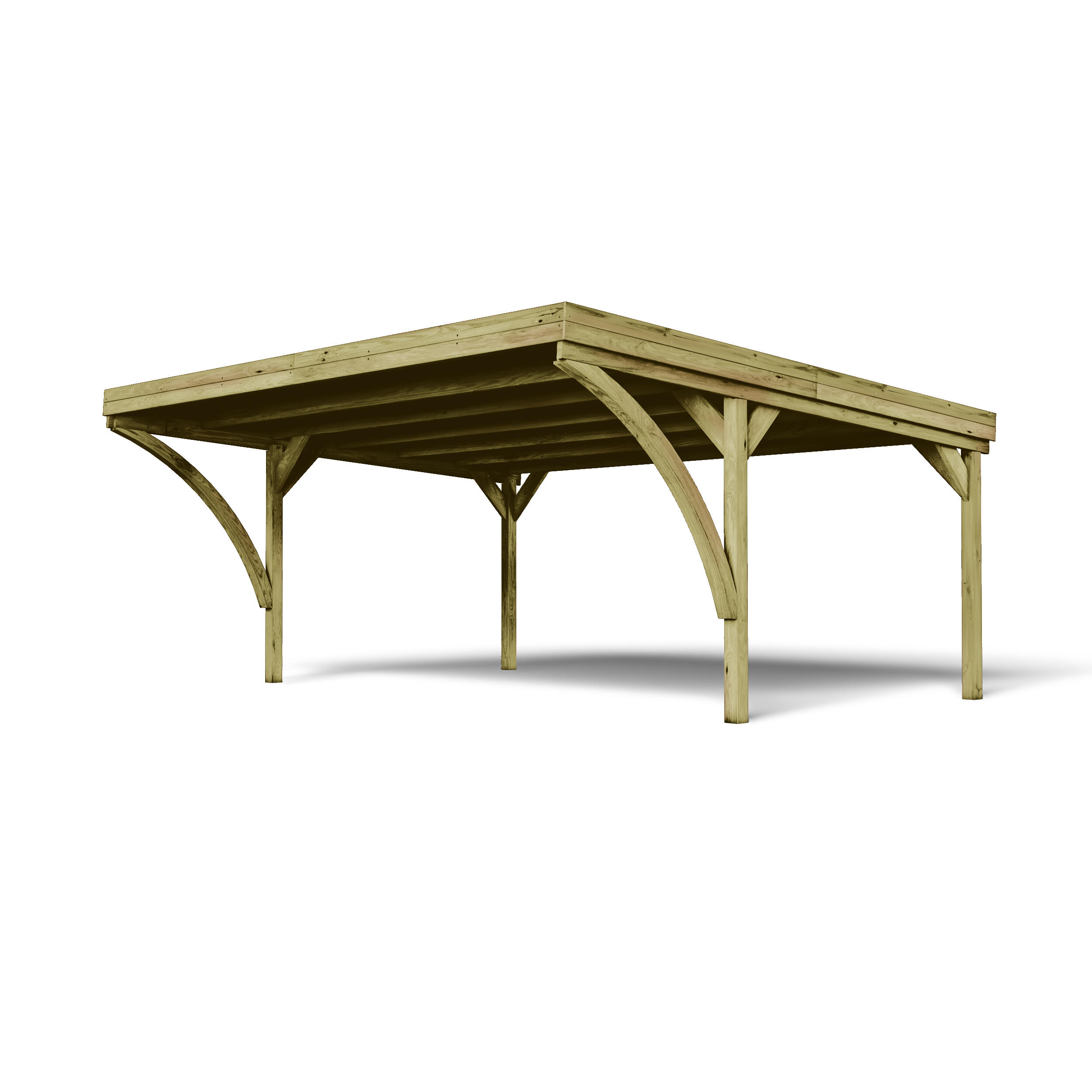 Carport bois double Victor modern, 2 voitures, CERLAND, 29.2 m² - 3