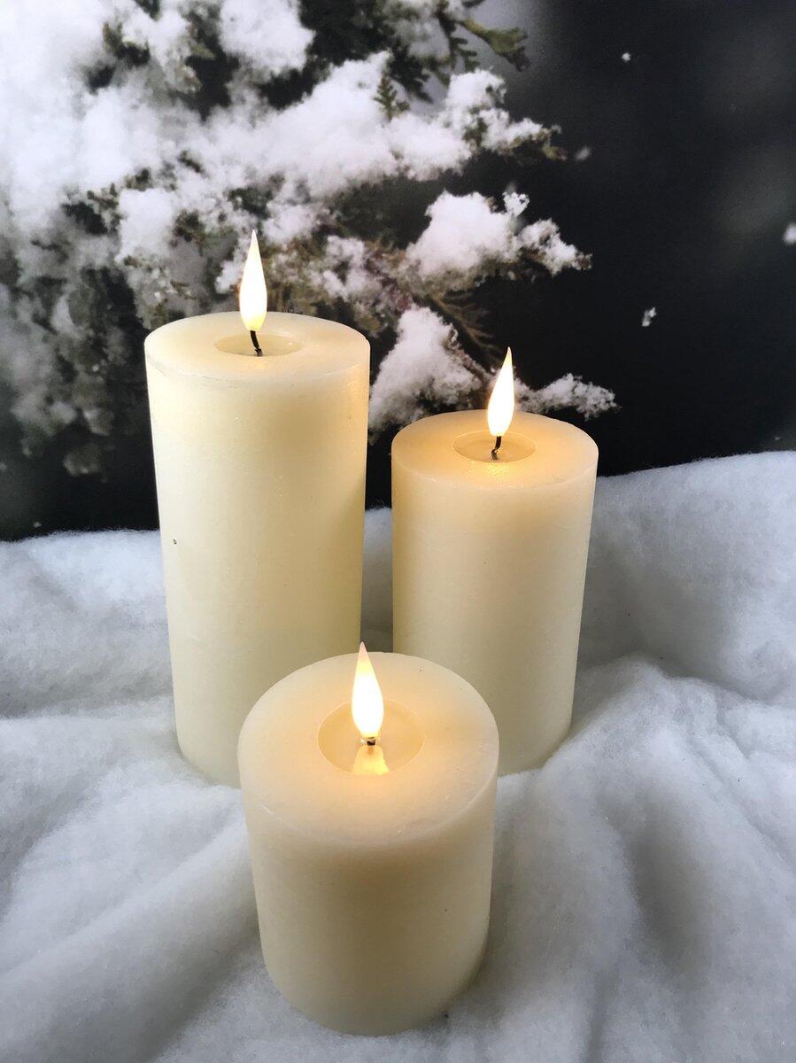 Bougie piles Led, deluxe, blanc, h.10cm blanc - 2