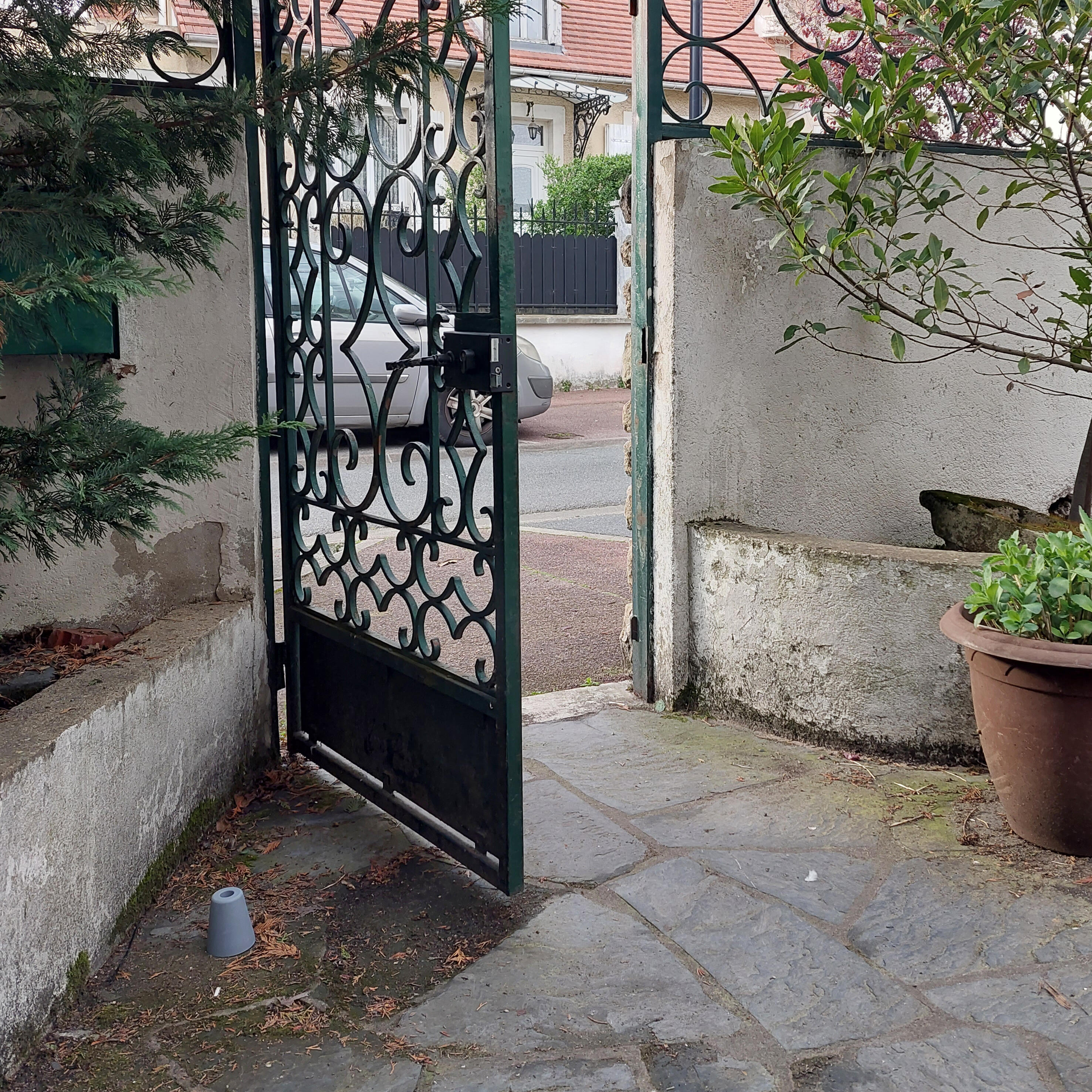 Butée de porte à visser CHRISLIGNE Portail caoutchouc mat gris ⌀.7 x H.8 - 2