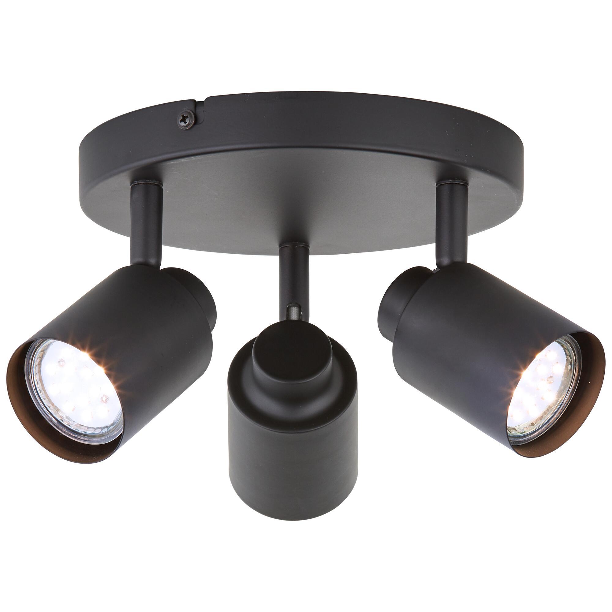 Plafonnier 3 spots, métal noir gu10, INSPIRE Tekla - 7