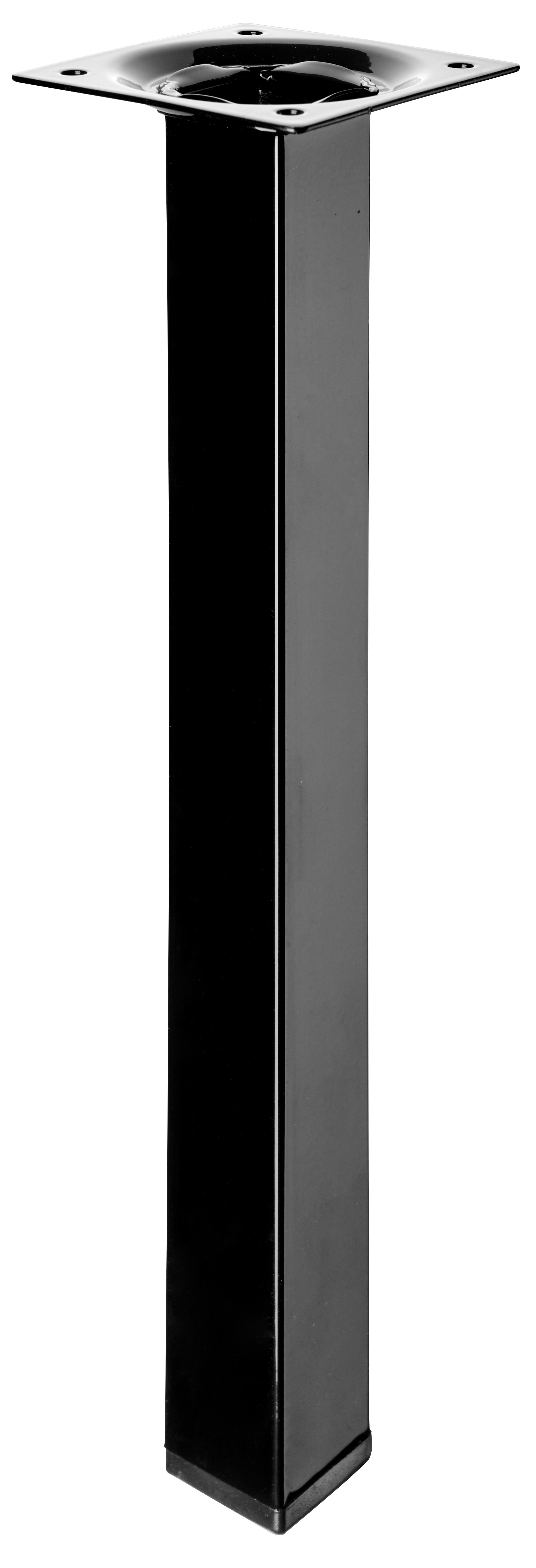 Pied de meuble carré Hettich, noir, 2.4x2.4 cm x hauteur 25 cm - 2