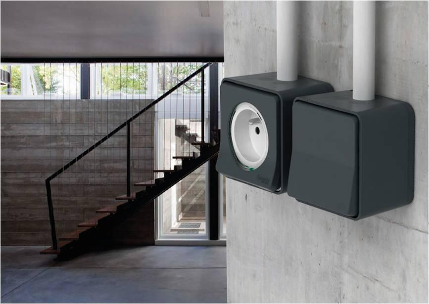 Interrupteur va-et-vient saillie Mureva Styl, SCHNEIDER ELECTRIC, anthracite - 3