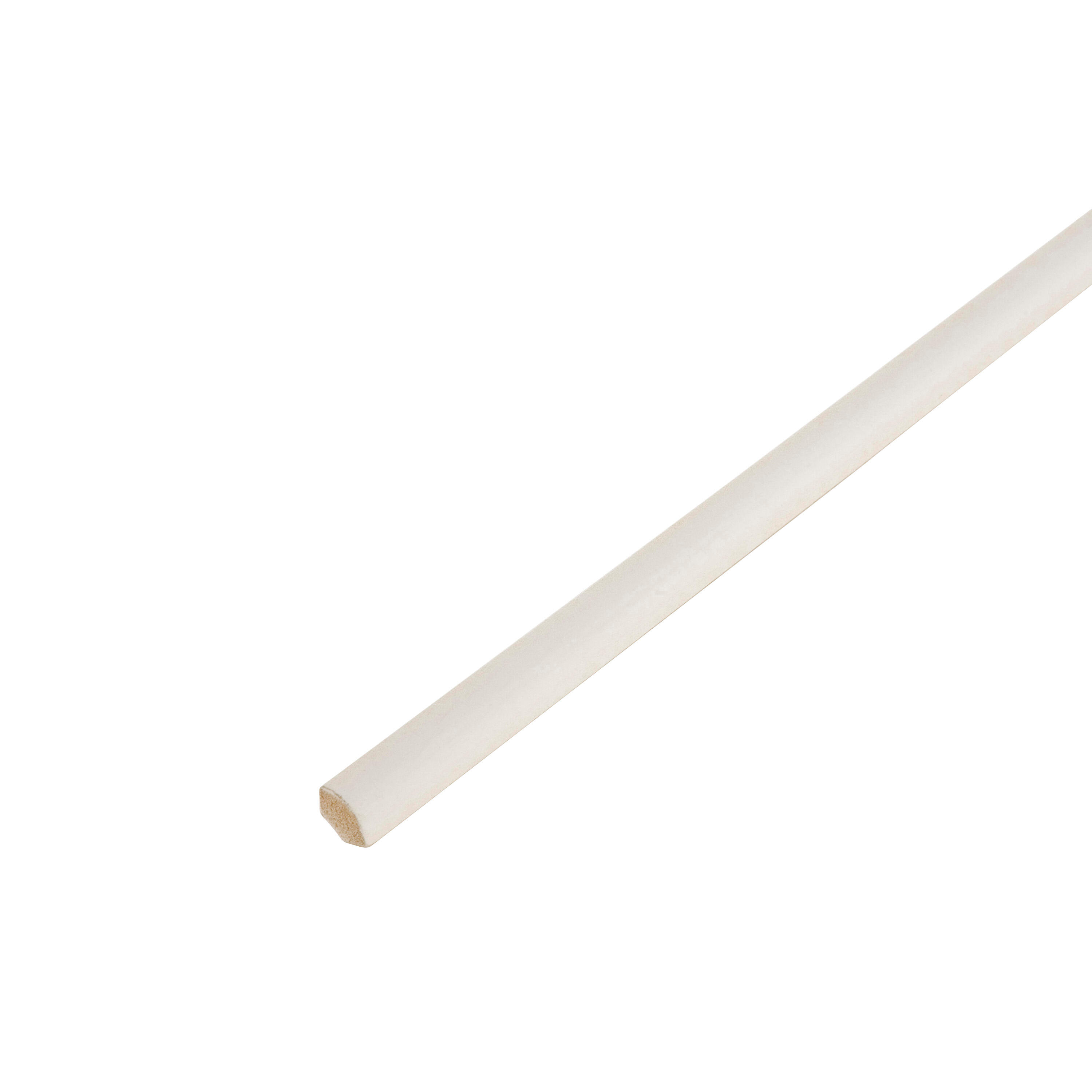 Quart-de-rond médium (MDF) arrondi blanc, 18 x 18 mm, L. 2.44 m - 3