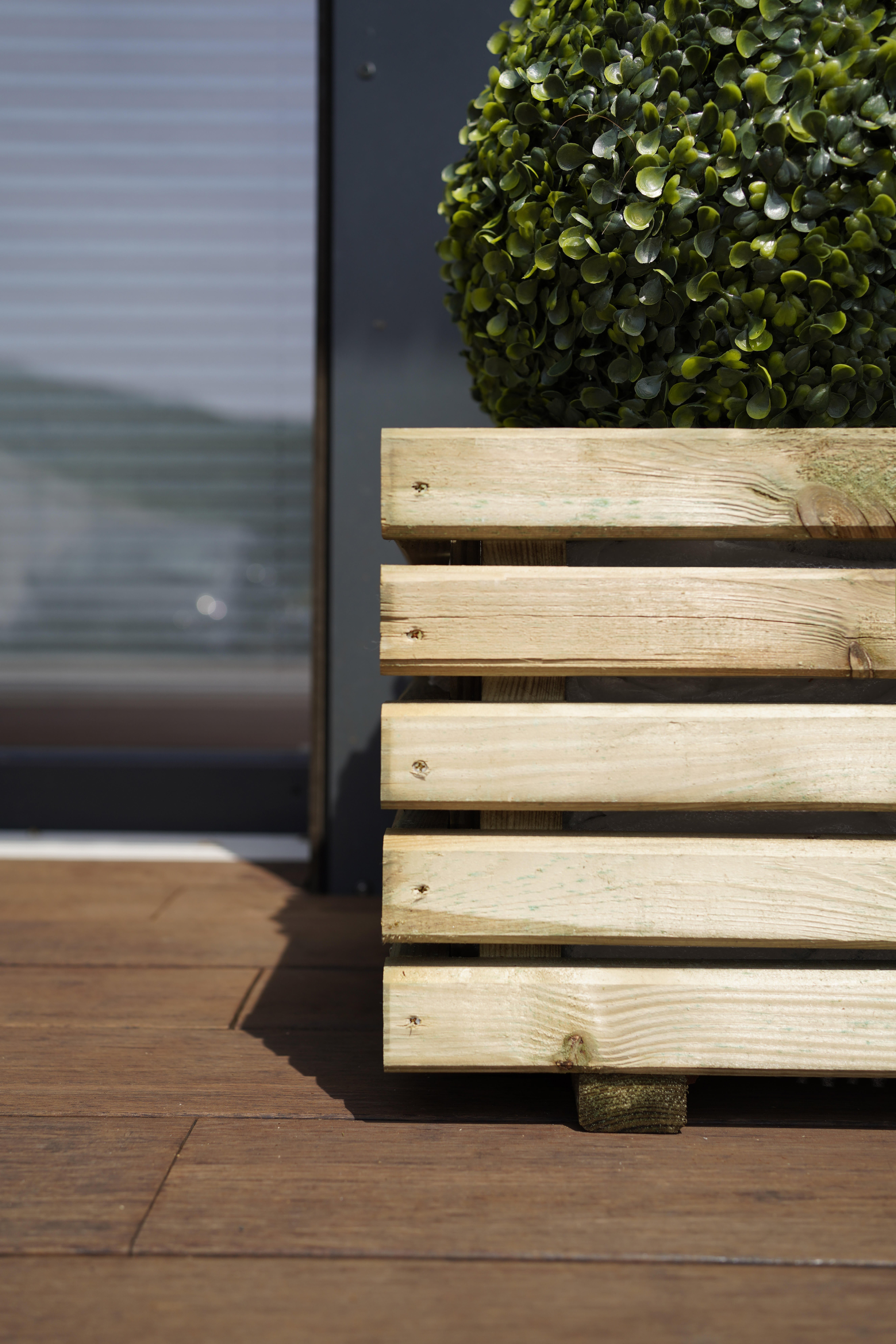 Bac KÜB rectangle en pin traité CERLAND, L.80 x P.40 x H.28 cm - 8