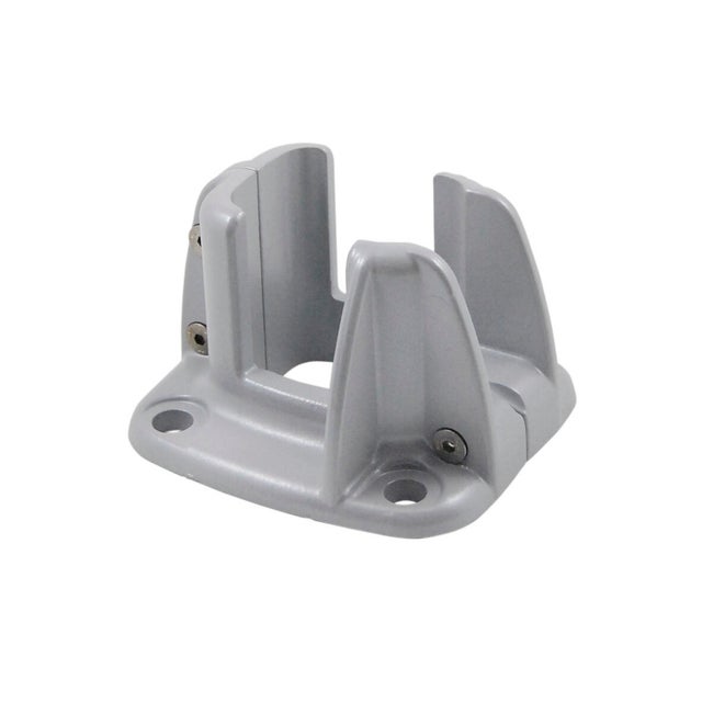 Platine fonte d'aluminium en h Premium gris clair, H.8 x l.12 x P.13 cm