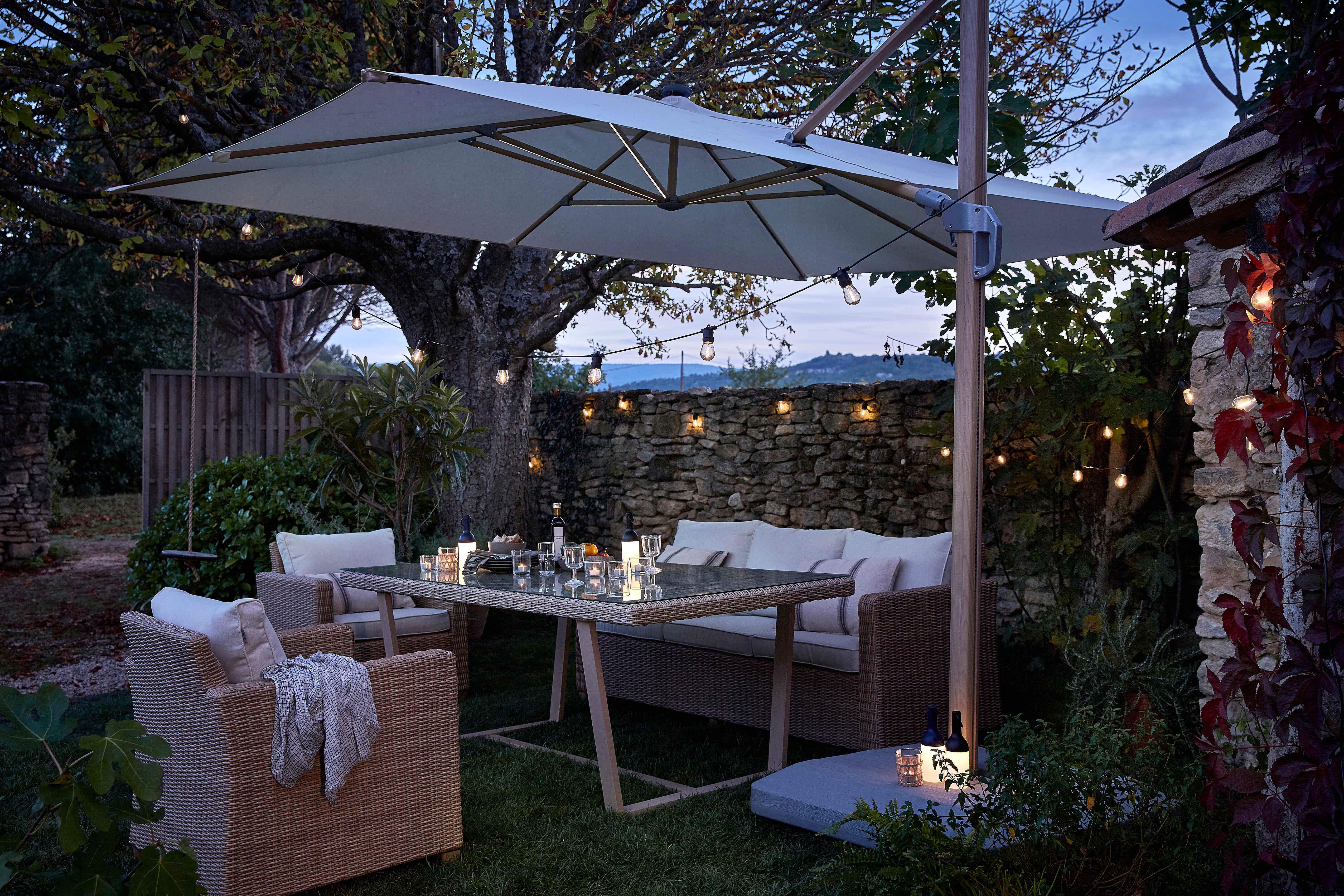 Conjunto jardim relax sofá mesa Medena Naterial - 19