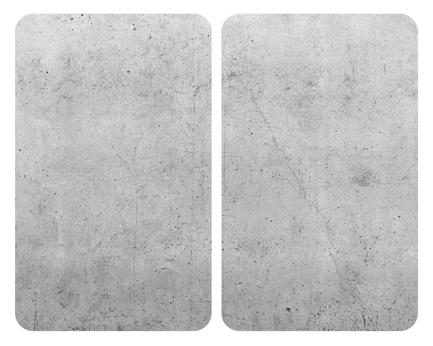 Lot de 2 plaques de protection en verre Motif bêton - 2