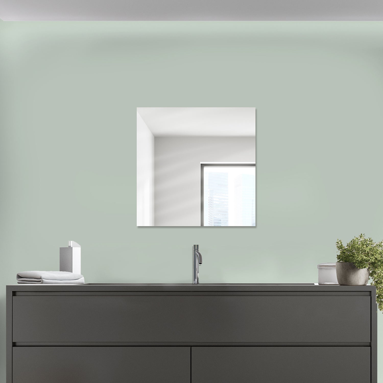 Miroir carré  à composer Modulo, l.75 x H. 75cm - 5