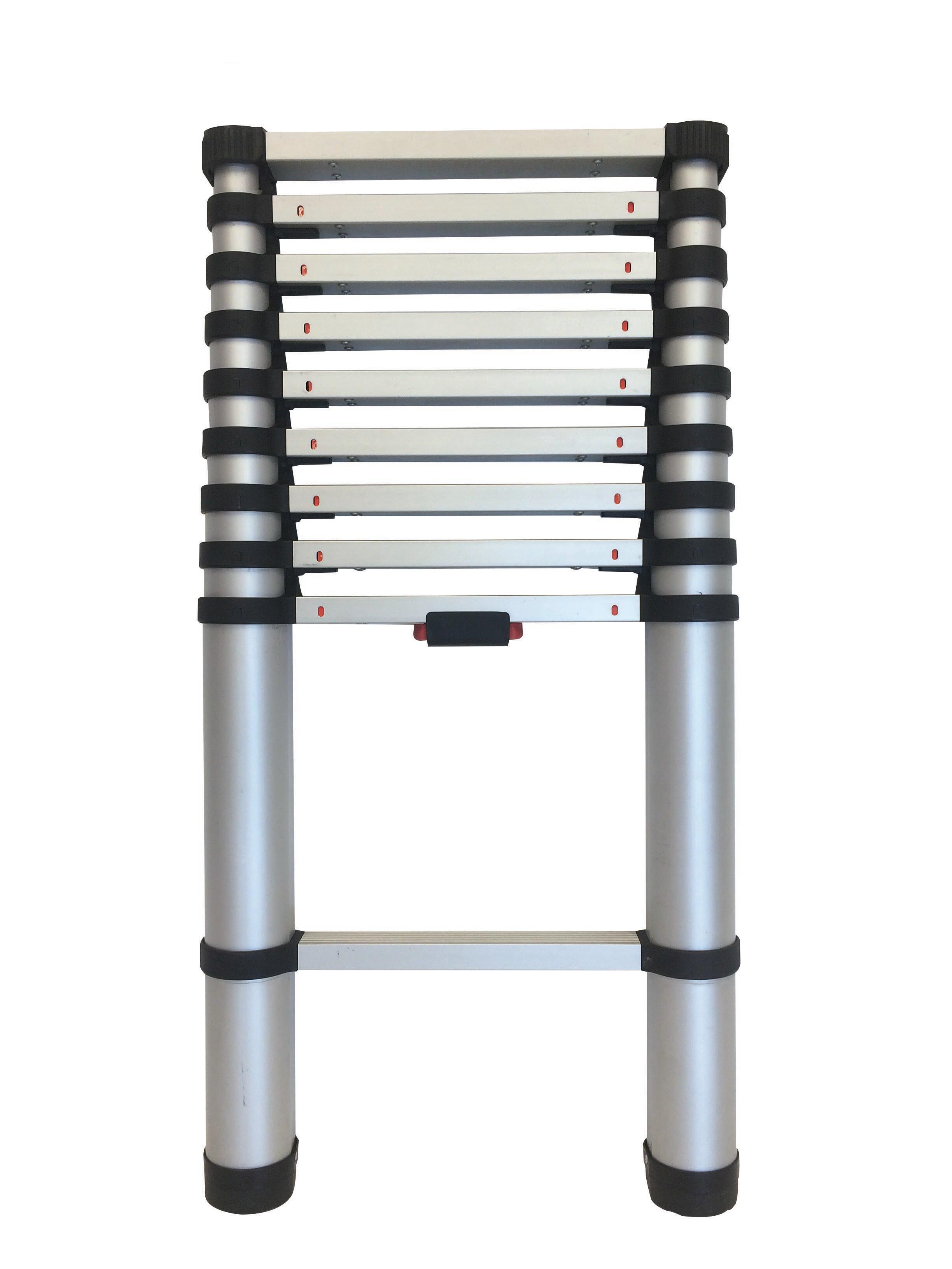 Echelle télescopique aluminium 10 échelons H.2.9 m - 2