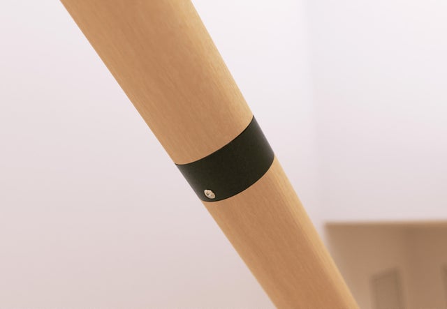 Kit rampe noir tubes main courante hêtre brut Escatwin