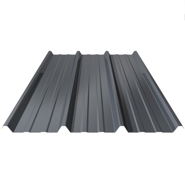 Plaque de couverture, nervuré , gris, l.105 x L.300 cm, H.45 mm, Ep.0.5 mm