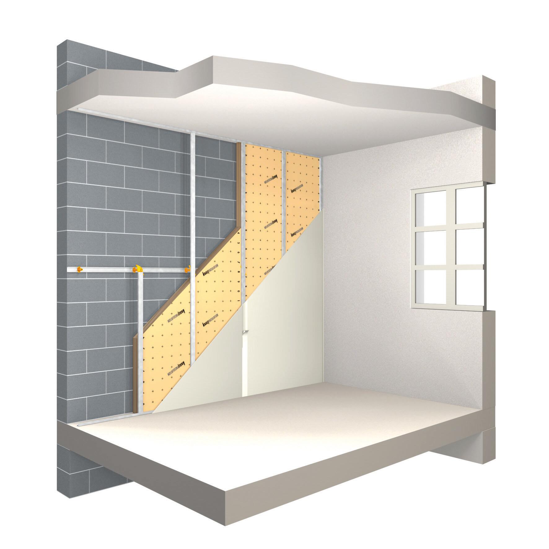 Panneau roulé de laine de verre Mur 032 kraft, Ep.120mm, 2.7x1.2m KNAUF - 3