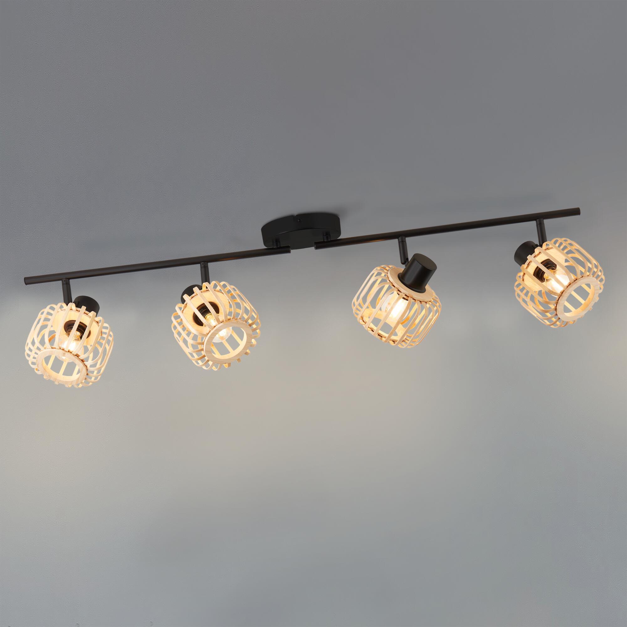 Faretto decorativo senza fonte luminosa PECAN in acciaio nero E14 40W INSPIRE 4 luci - 3