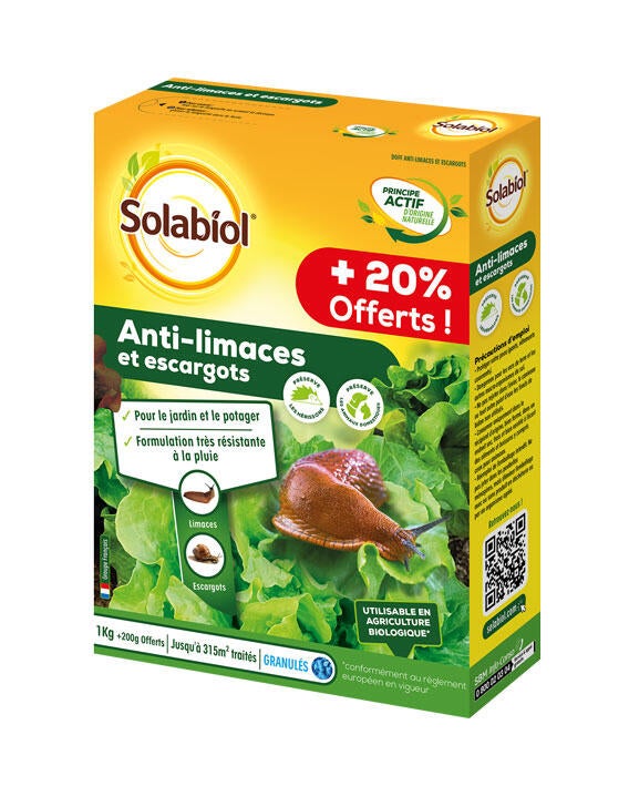 Antilimaces limaces SOLABIOL, 1,2 Kg