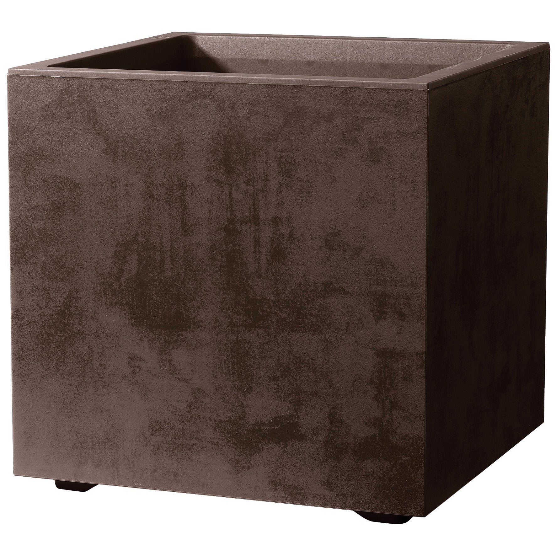Maceta auto riego de plástico millennium brownstone marrón 39x39 cm