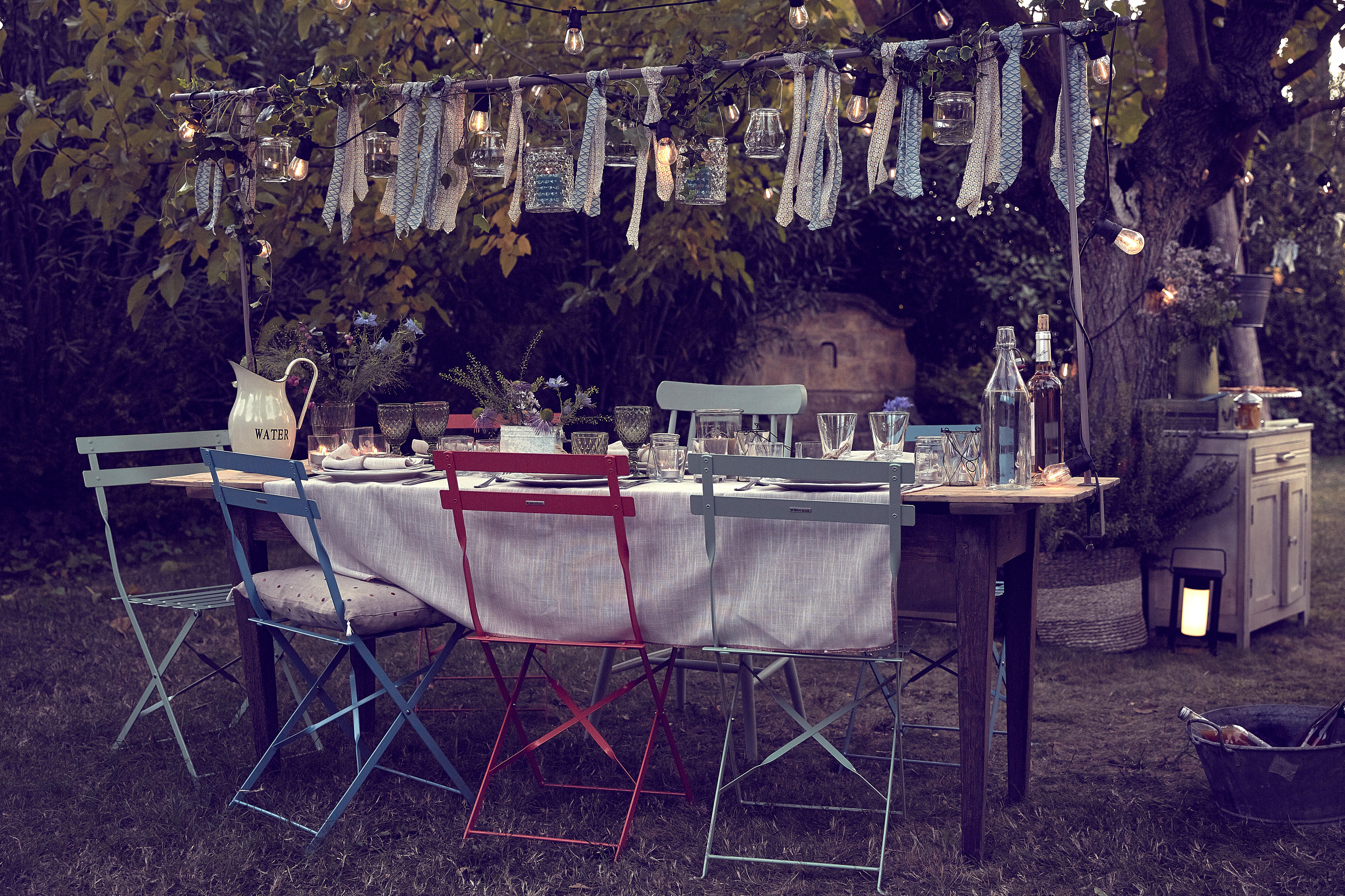 Sedia da giardino pieghevole Flora NATERIAL, seduta in acciaio verde - 6