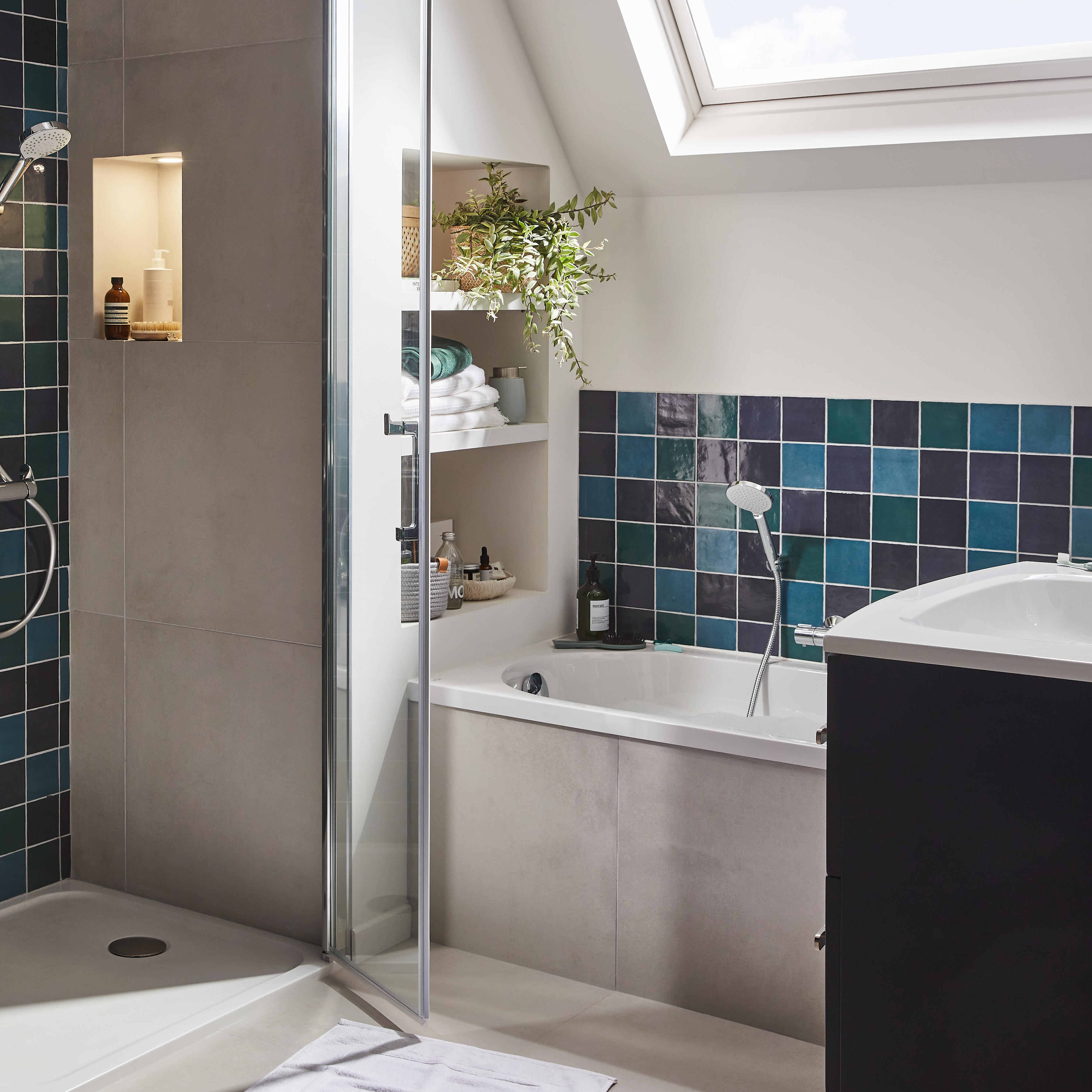 Piastrella da rivestimento interno in gres naturale 10 x 10 cm smaltato blu-turchese lucido Zelli Sp. 10 mm 0.54 mq - 6