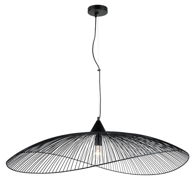 Suspension Kasteli acier, noir, Diam.100 cm, E27