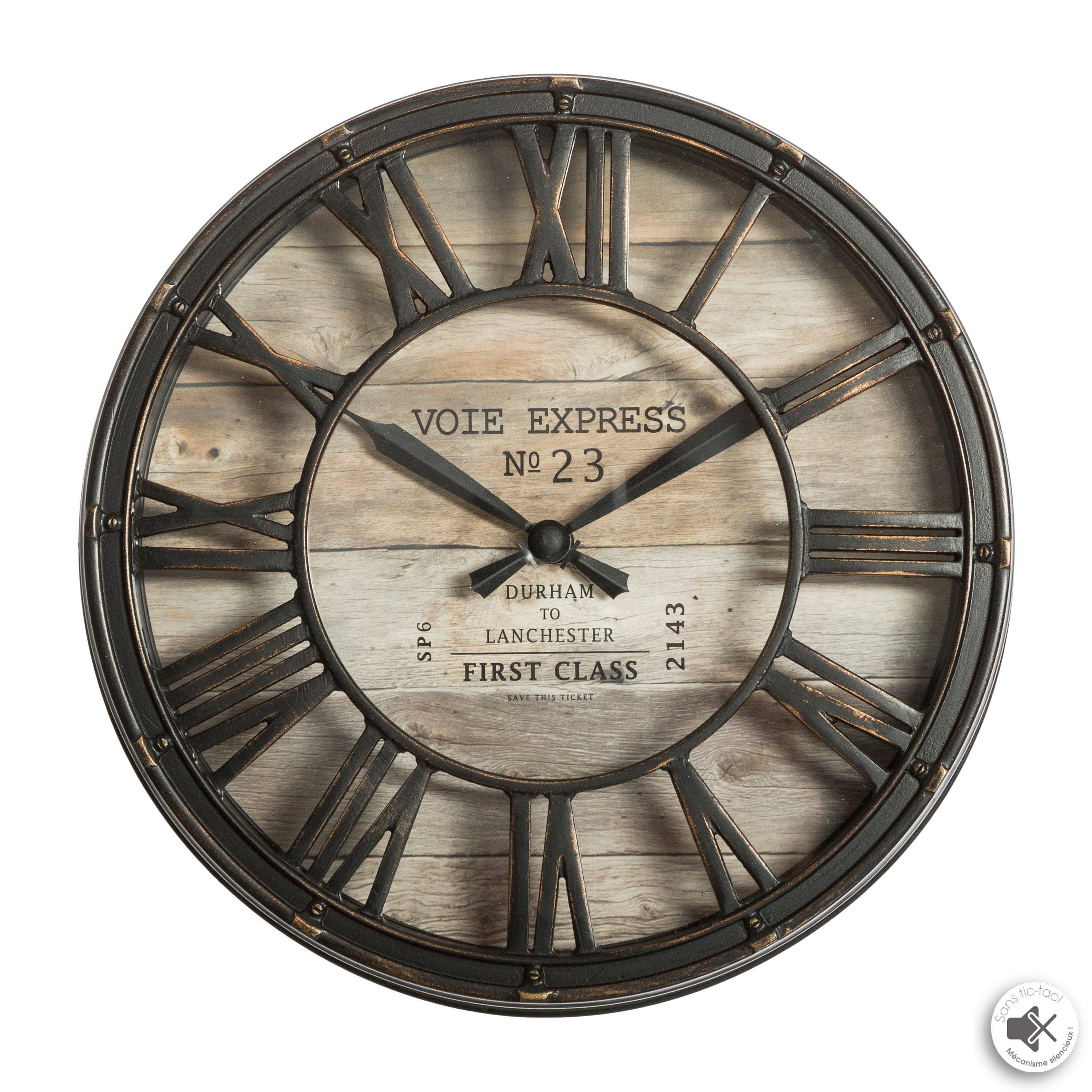 Horloge à fixation murale Vintage ATMOSPHERA marron Diam.21 cm - 2