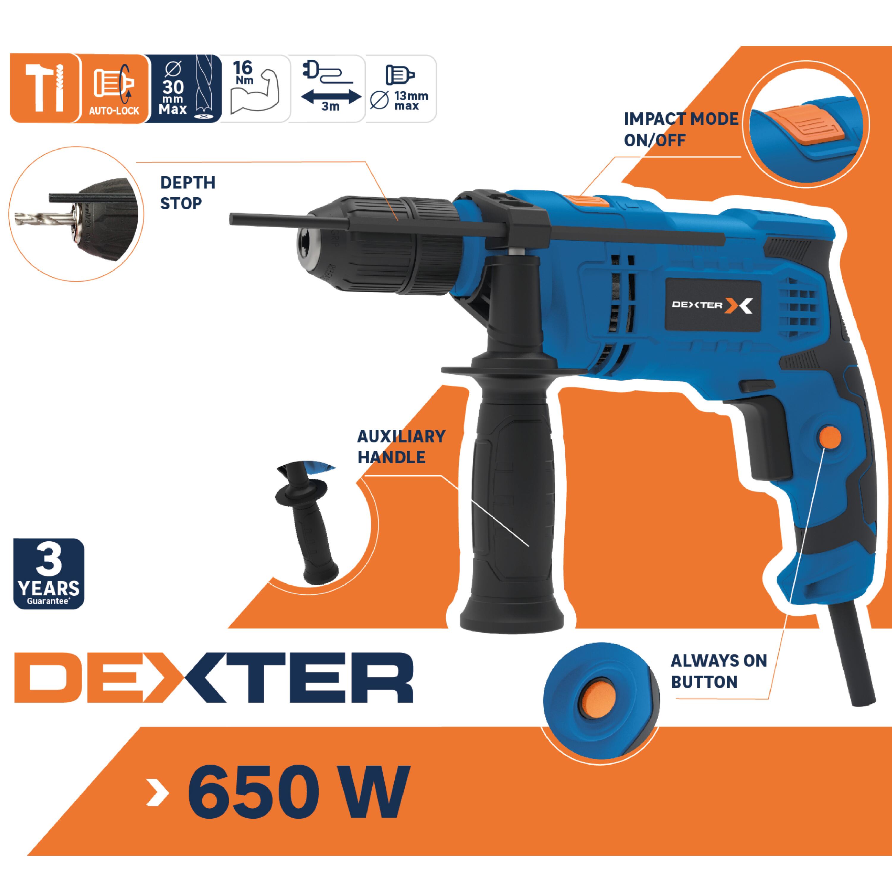 Perceuse à percussion DEXTER Dp5 650id2.5, 650 W - 8