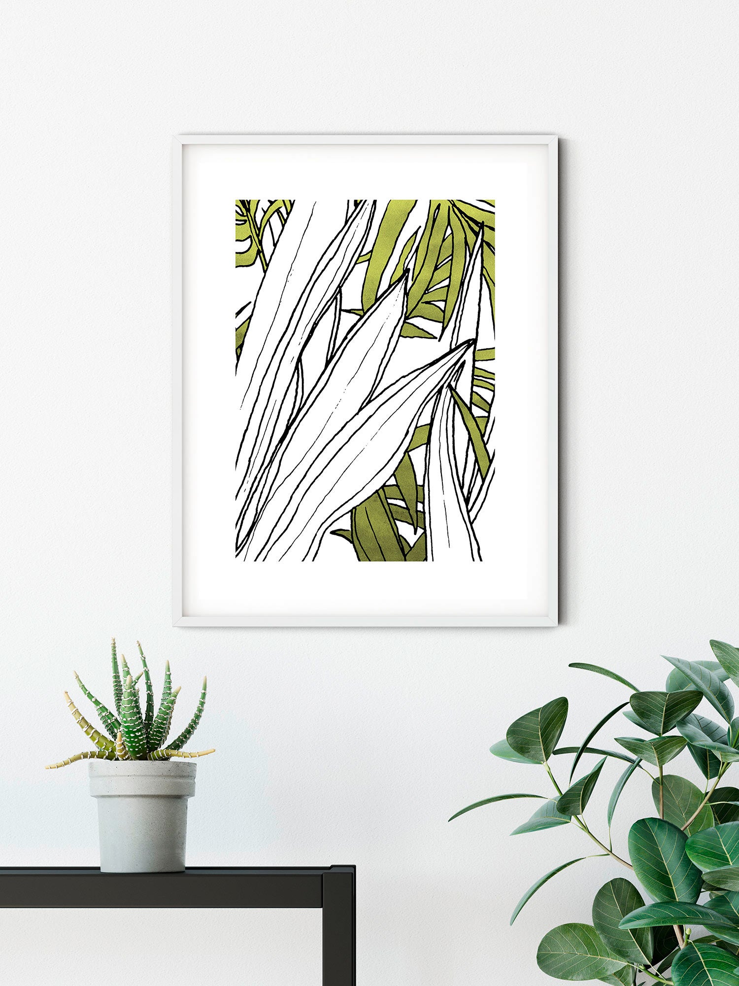 Affiche Feuilles, vert KOMAR l.40 x H.50 cm - 2