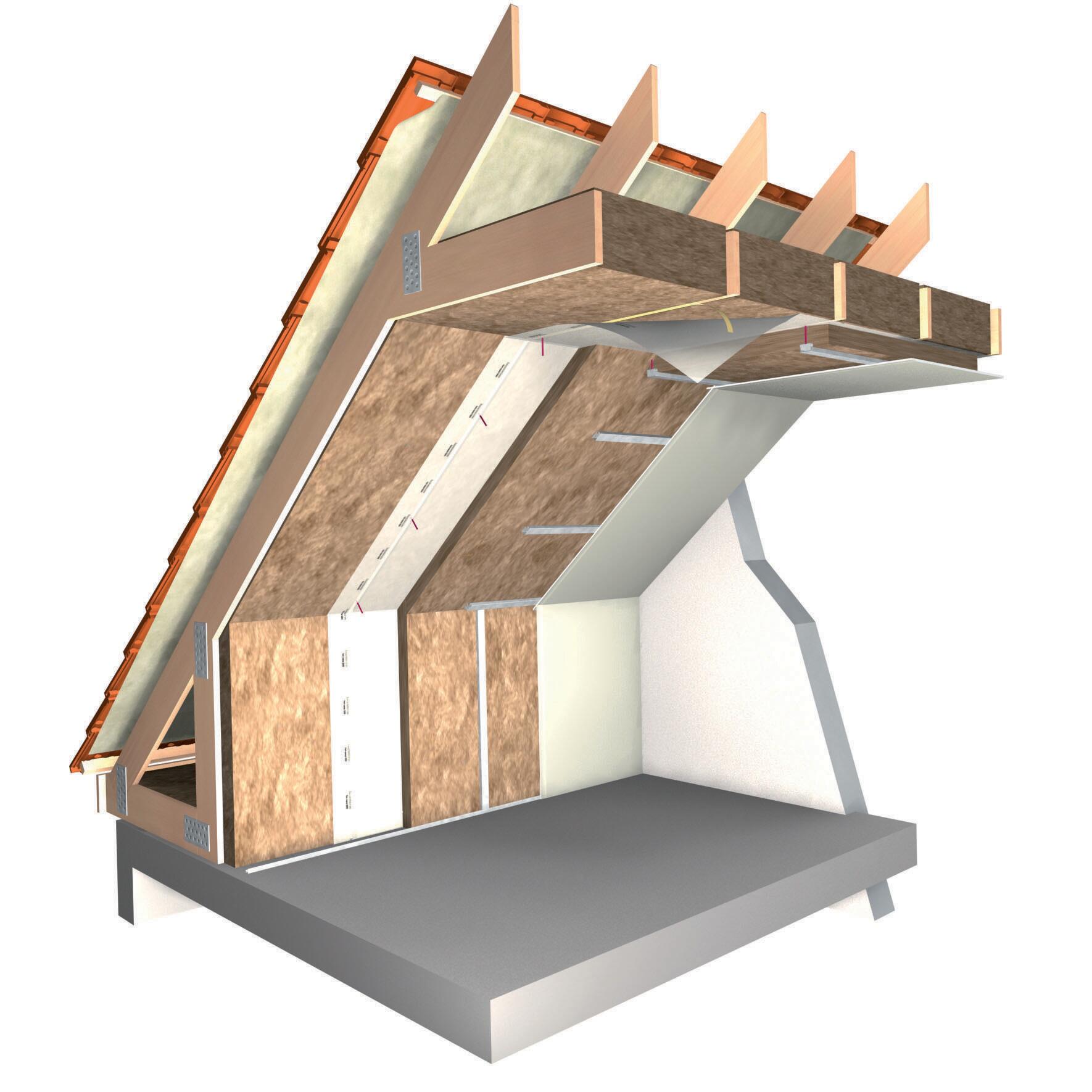 Rouleau de laine de verre comble 035 nu, Ep.200mm, 3.3x1.2m KNAUF - 4