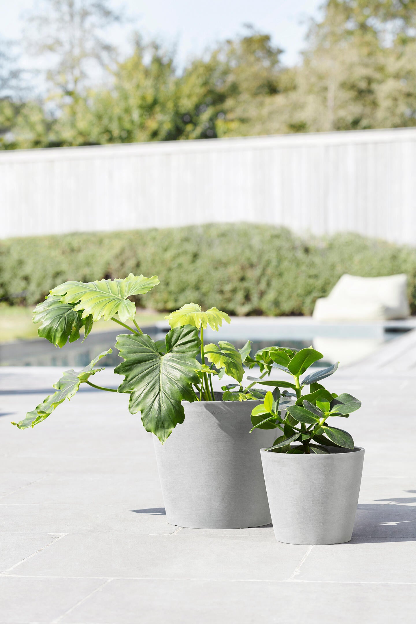 Vaso Amsterdam ECOPOT'S in polipropilene grigio chiaro H 26.5 x ø 30 cm - 3