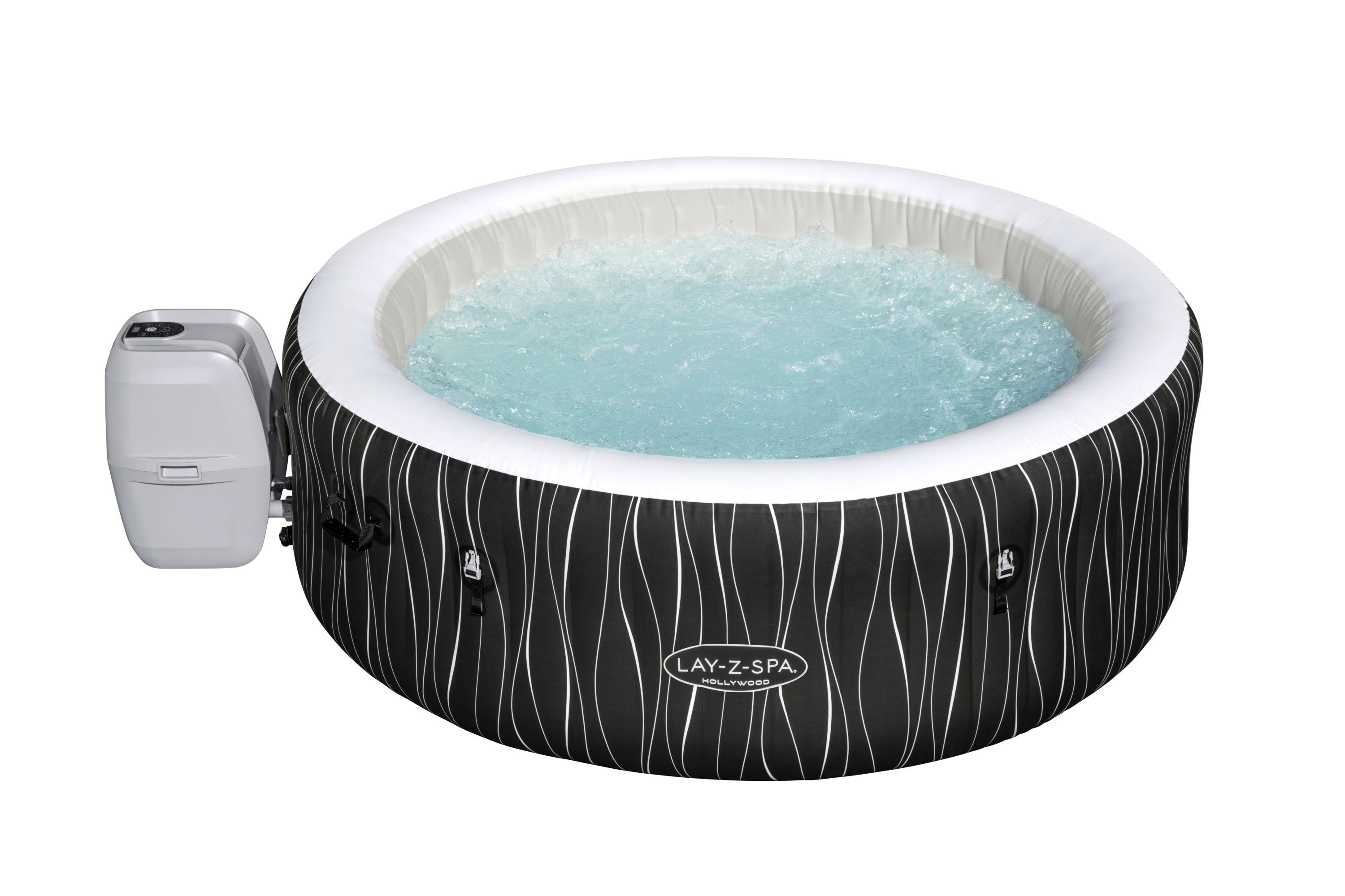 Spa gonflable HOLLYWOOD, rond 4/6 personnes, Lumière + appui tête - 7