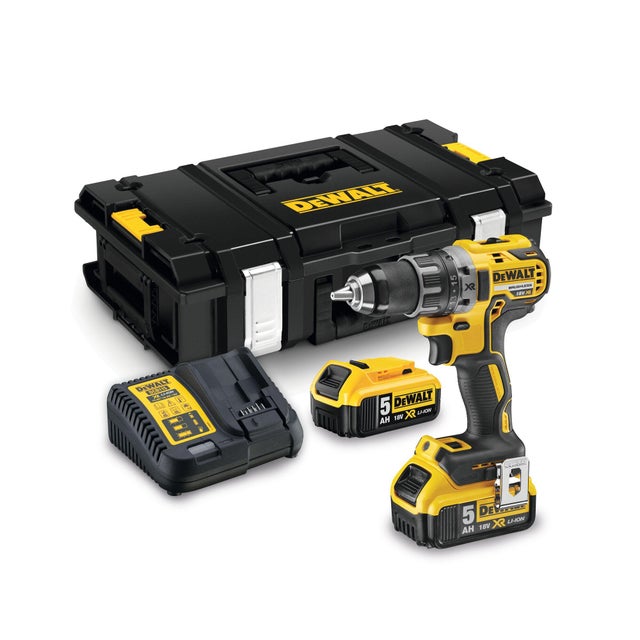 Perceuse sans fil sans charbon DEWALT, 18 V 5 Ah, 2 batteries DCD791P2-QW