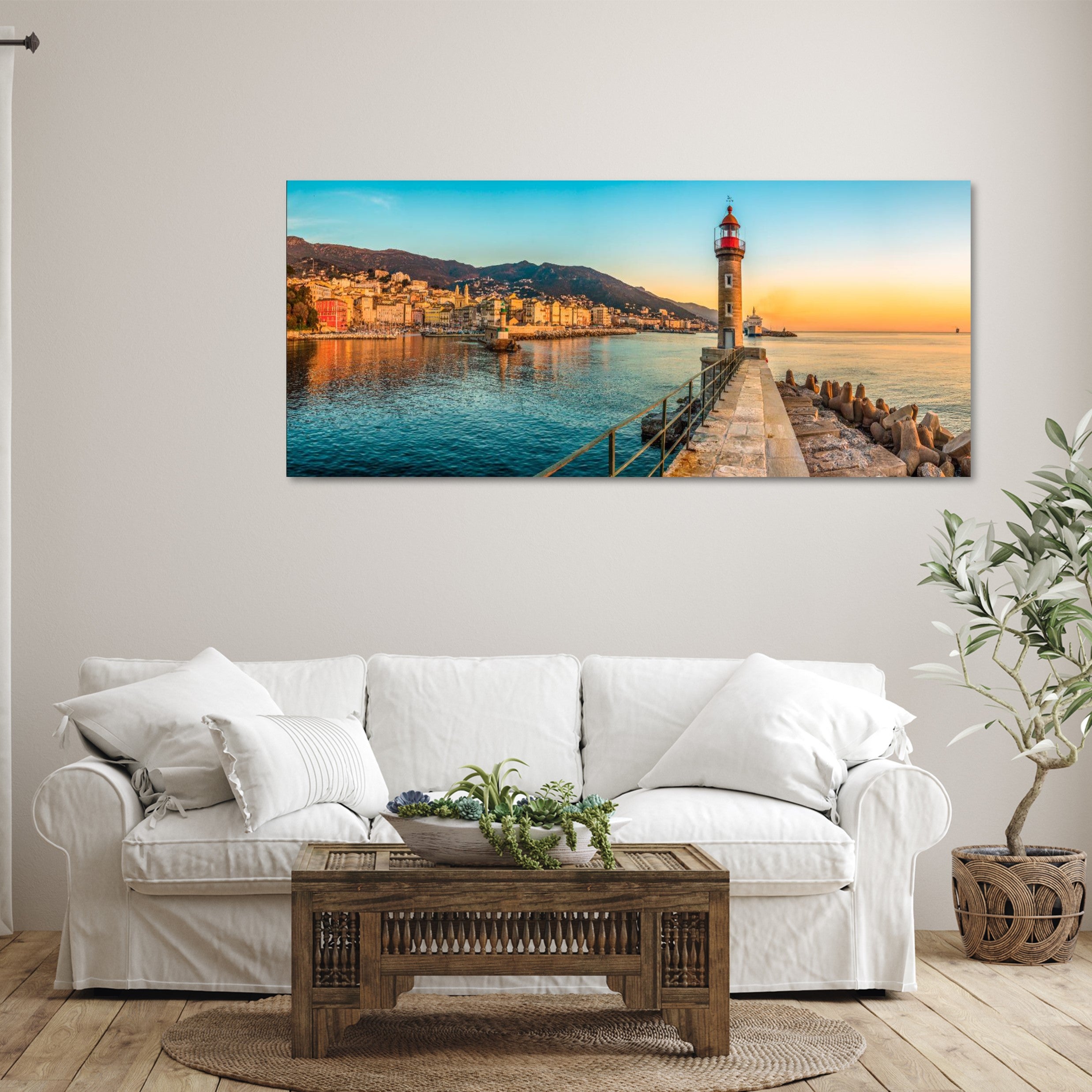 Toile Port Bastia, multicouleur CEANOTHE l.135 x H.45 cm - 2