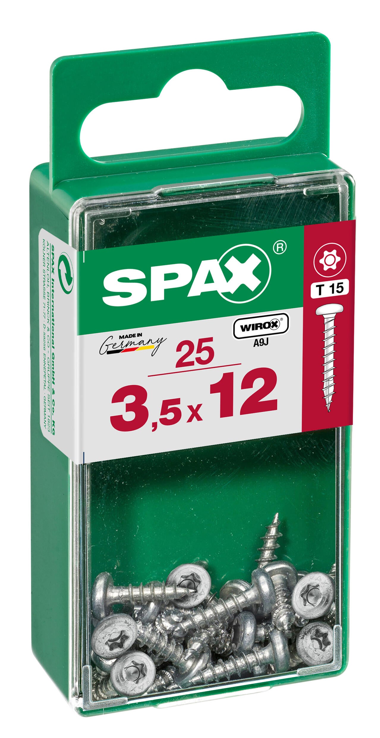 25 tornillo SPAX t-star+ con cabeza redonda, ø 3.5mm y 12 mm - 5