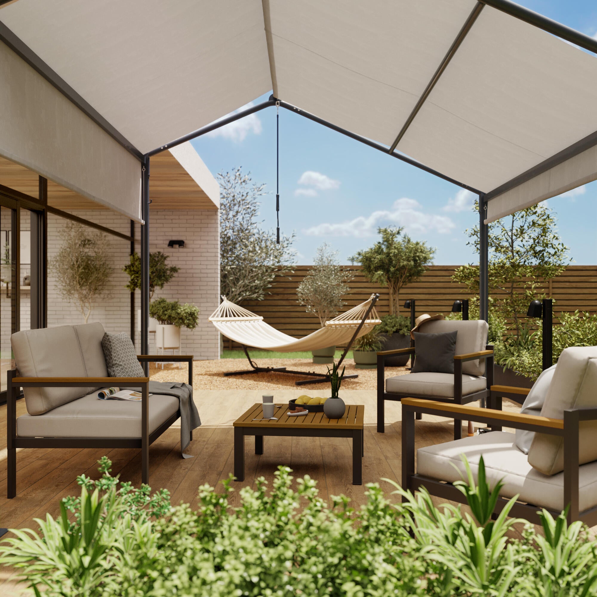 Pérgola de metal NATERIAL CASSY 4X3X2,8M - 8