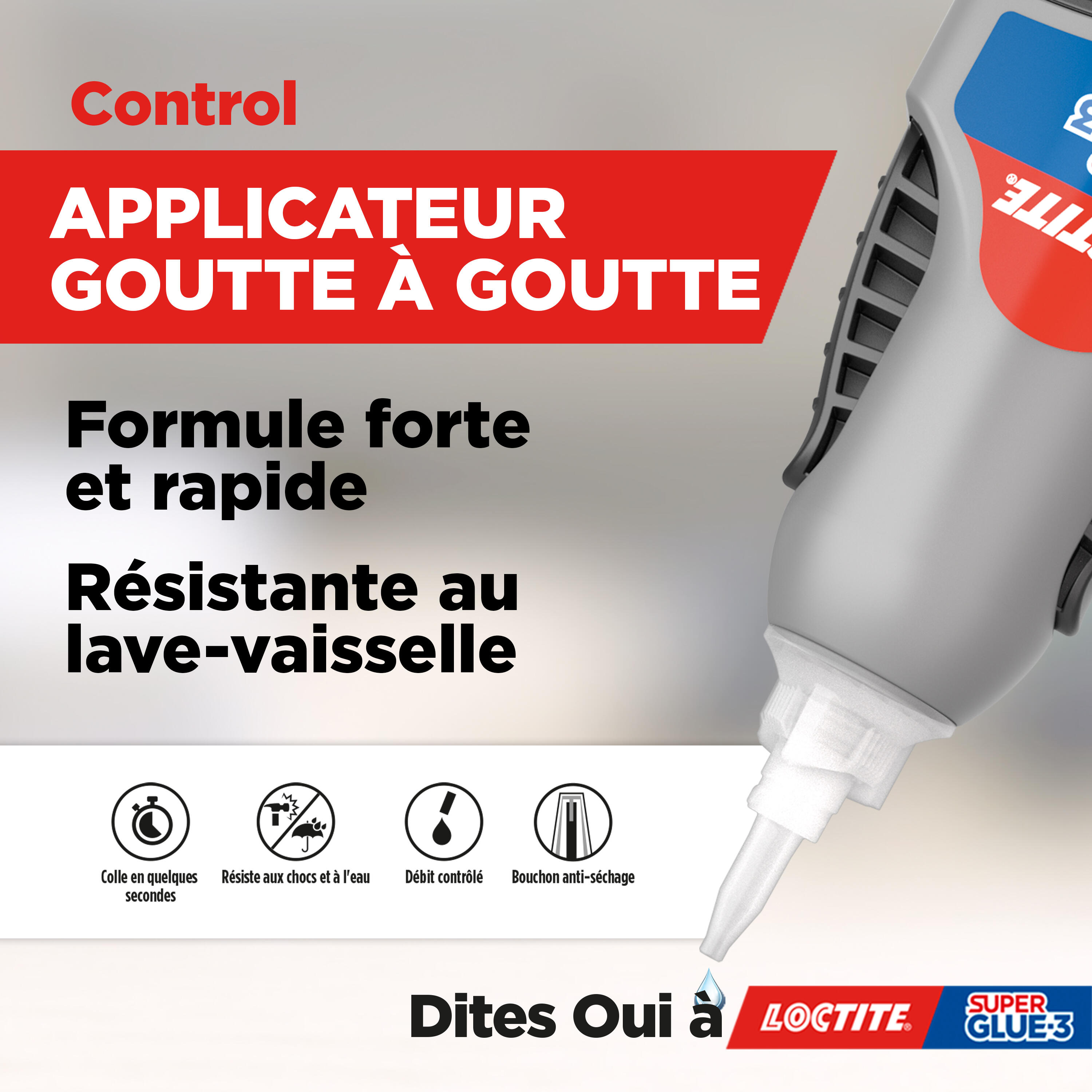 Colle de réparation Cyanoacrylate Super glue 3 contrôle liquide LOCTITE, 3g tran - 5