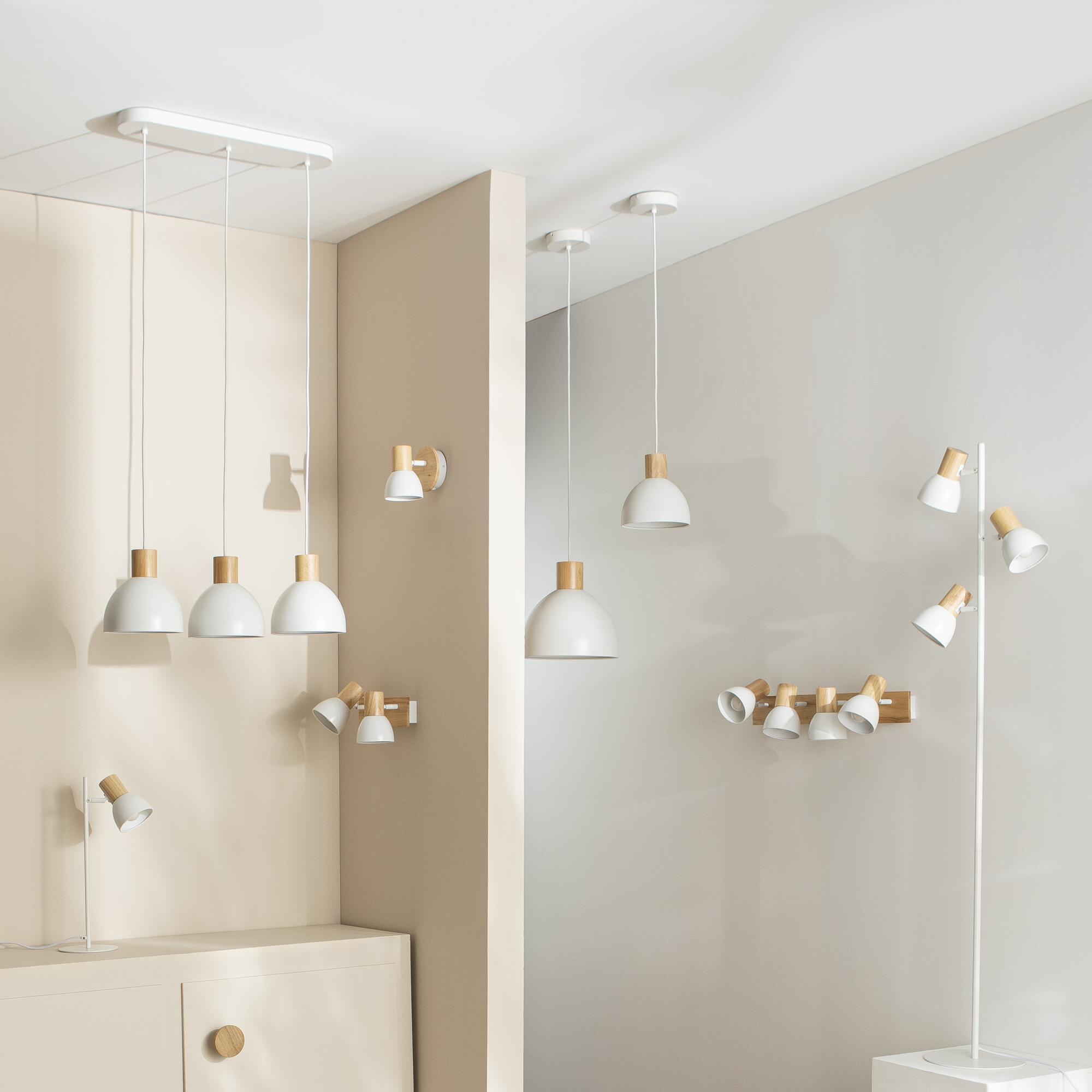 Suspension Venosa bois, blanc, Diam.28 cm INSPIRE, E27 - 9