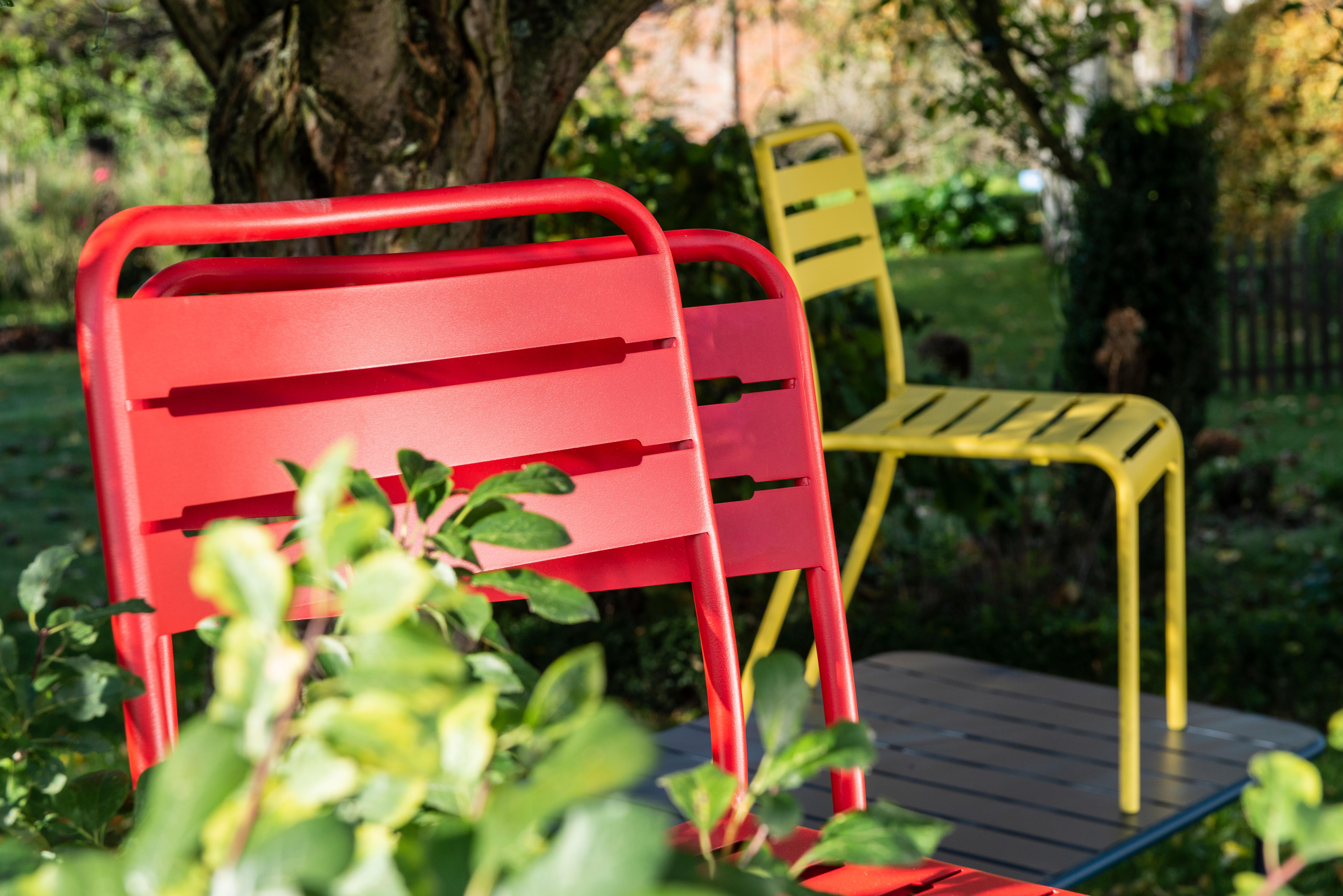 Cadeira refeição aço vermelho Cafe - 13