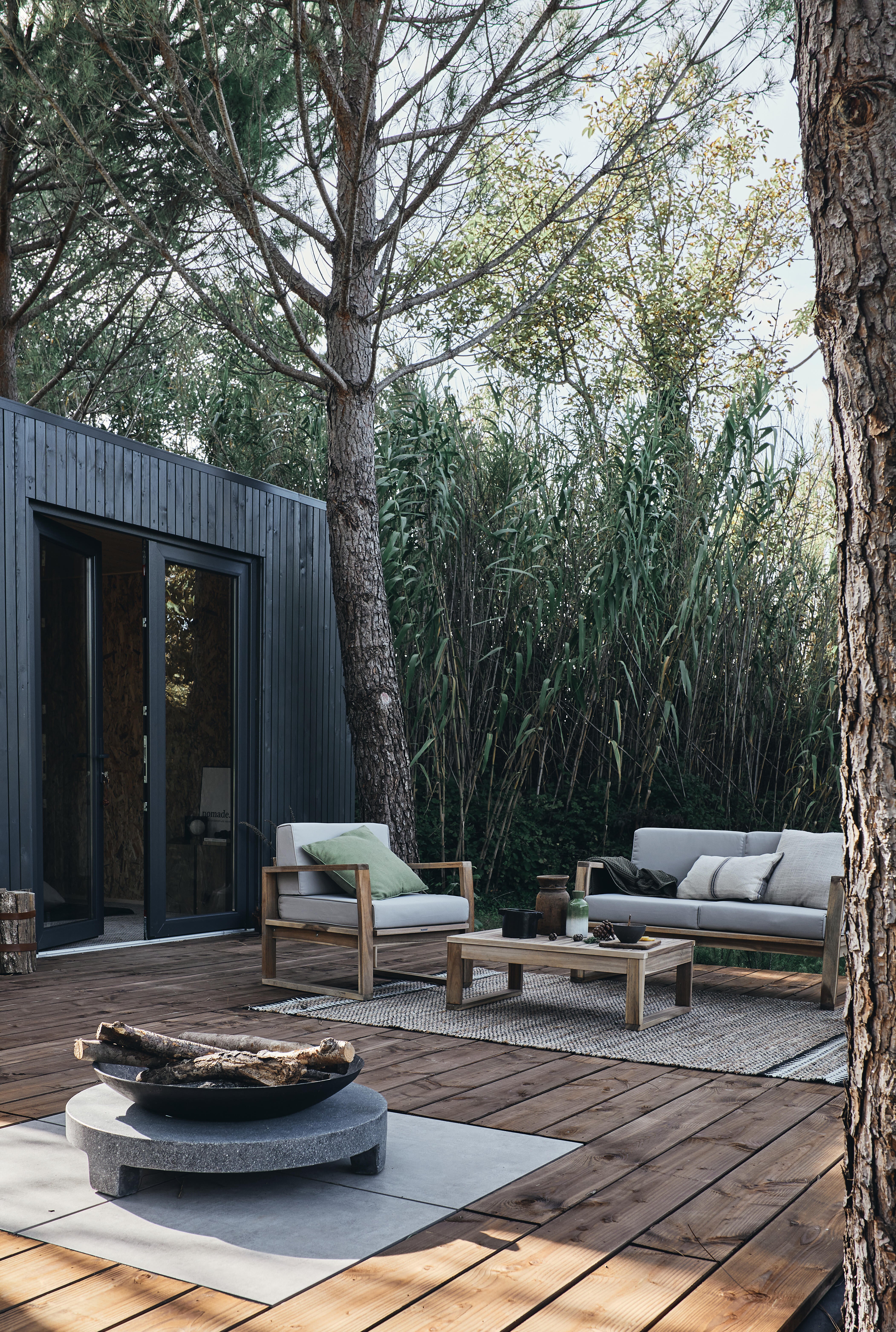 Conjunto jardim relax sofá e mesa Acácia Solaris Naterial - 18