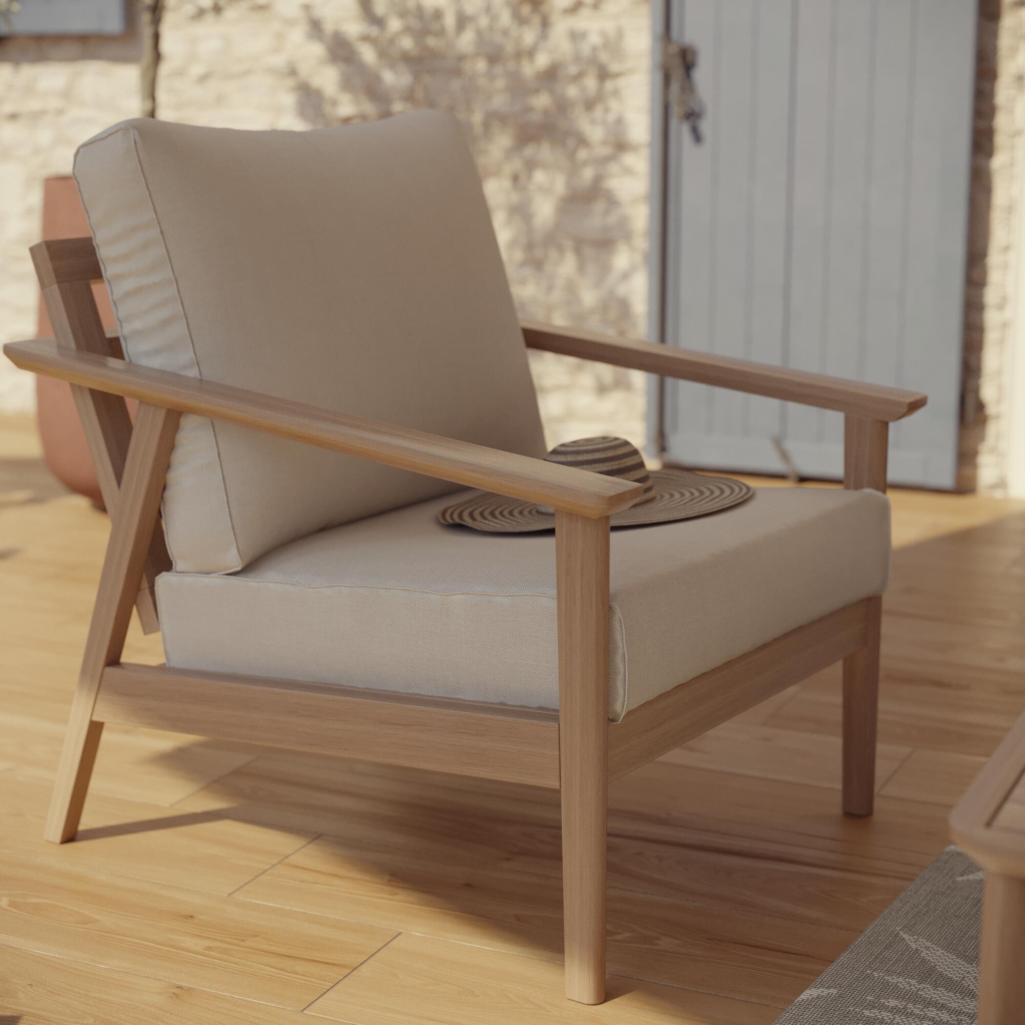 Salon bas de jardin bois en acacia Atlas NATERIAL, 5 personnes - 2