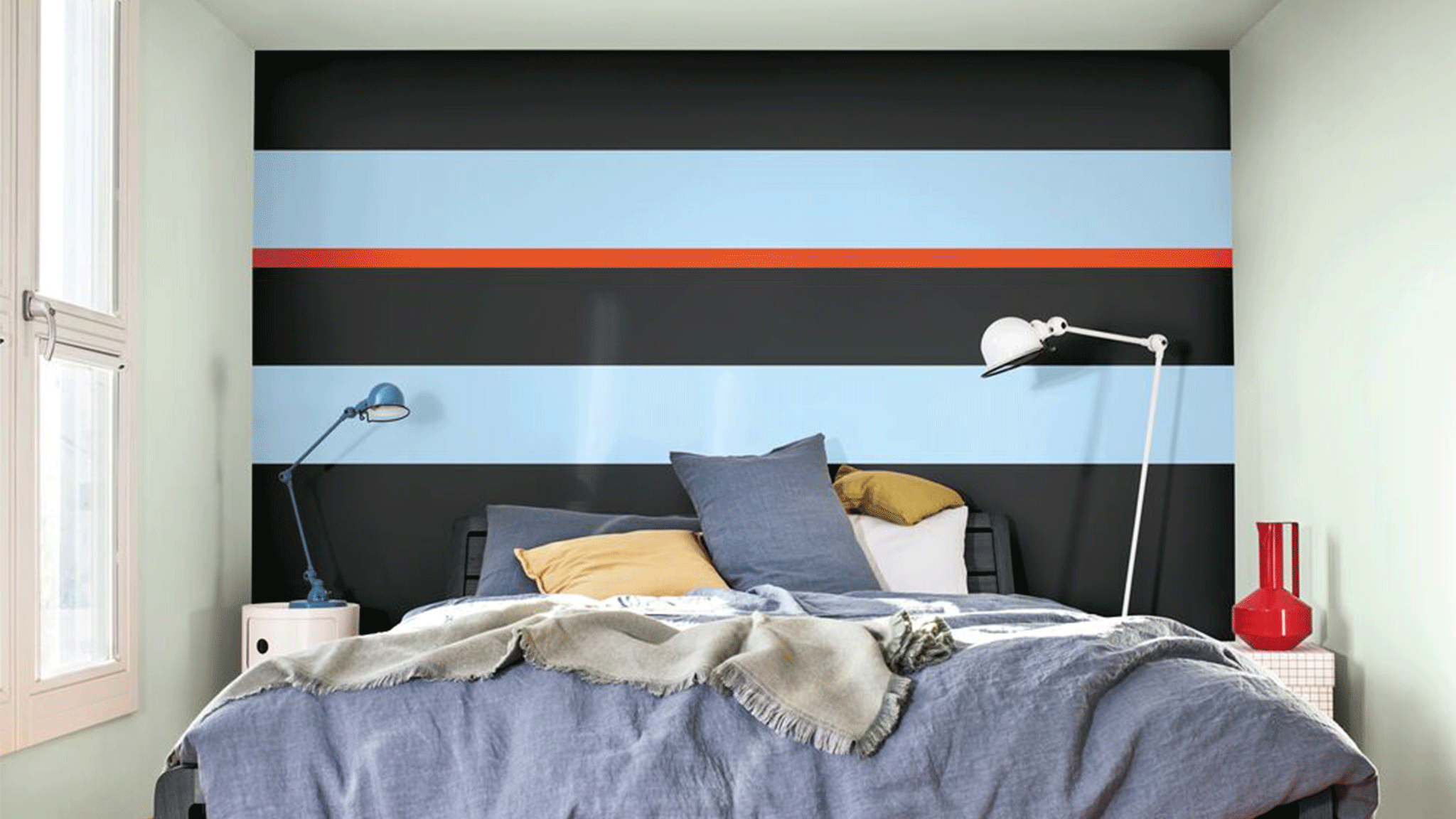 Testeur peinture mur, boiserie bleu rêveur satin DULUX VALENTINE Crème de couleu - 3