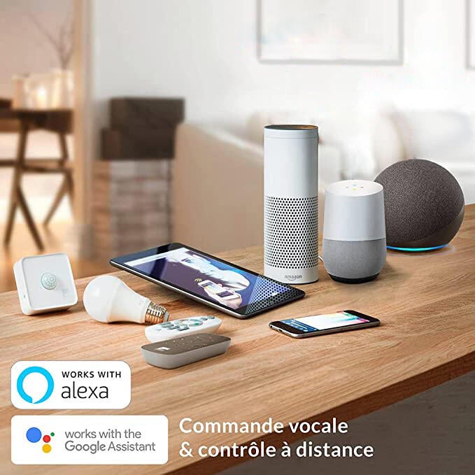 Kit 1 spot encastré connecté Zigbee bluetooth Saliceto blanc/couleurs rond blanc - 9