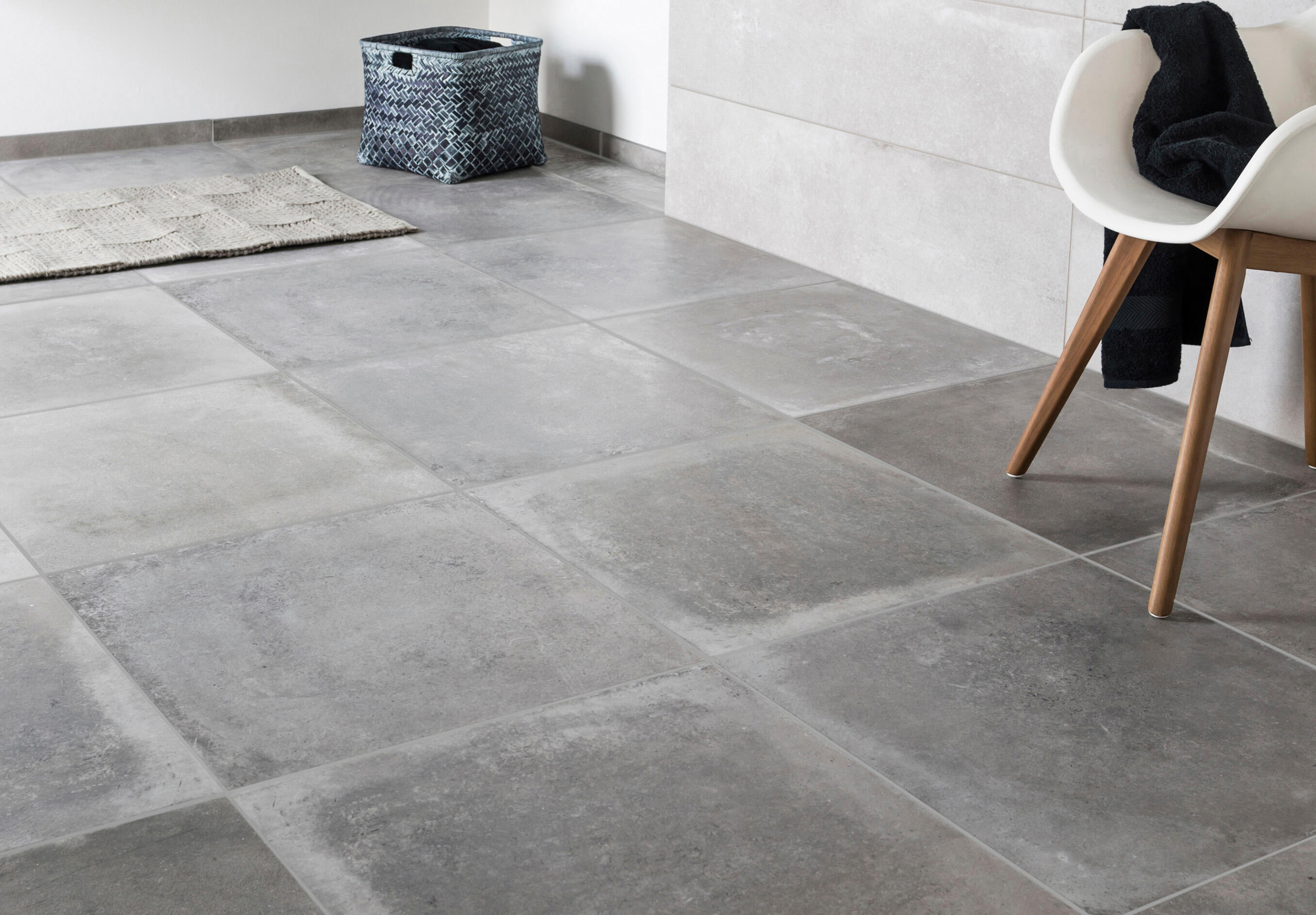 Carrelage mur intérieur effet ciment gris cendre Harlem l.60 x L.60 cm ARIANA - 3