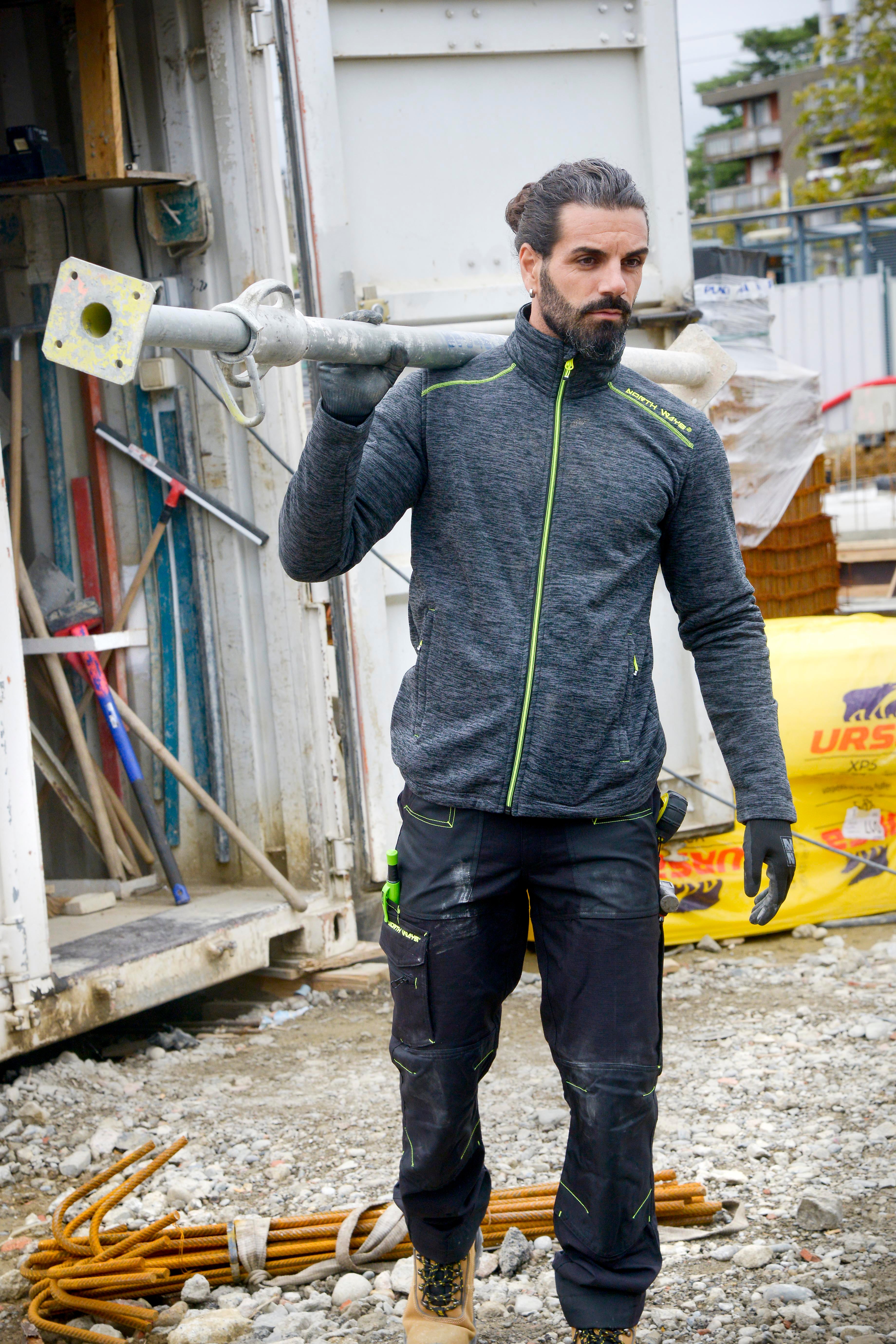 Gilet de travail Lenny gris jaune s, NINE WORTHS gris, taille s - 2