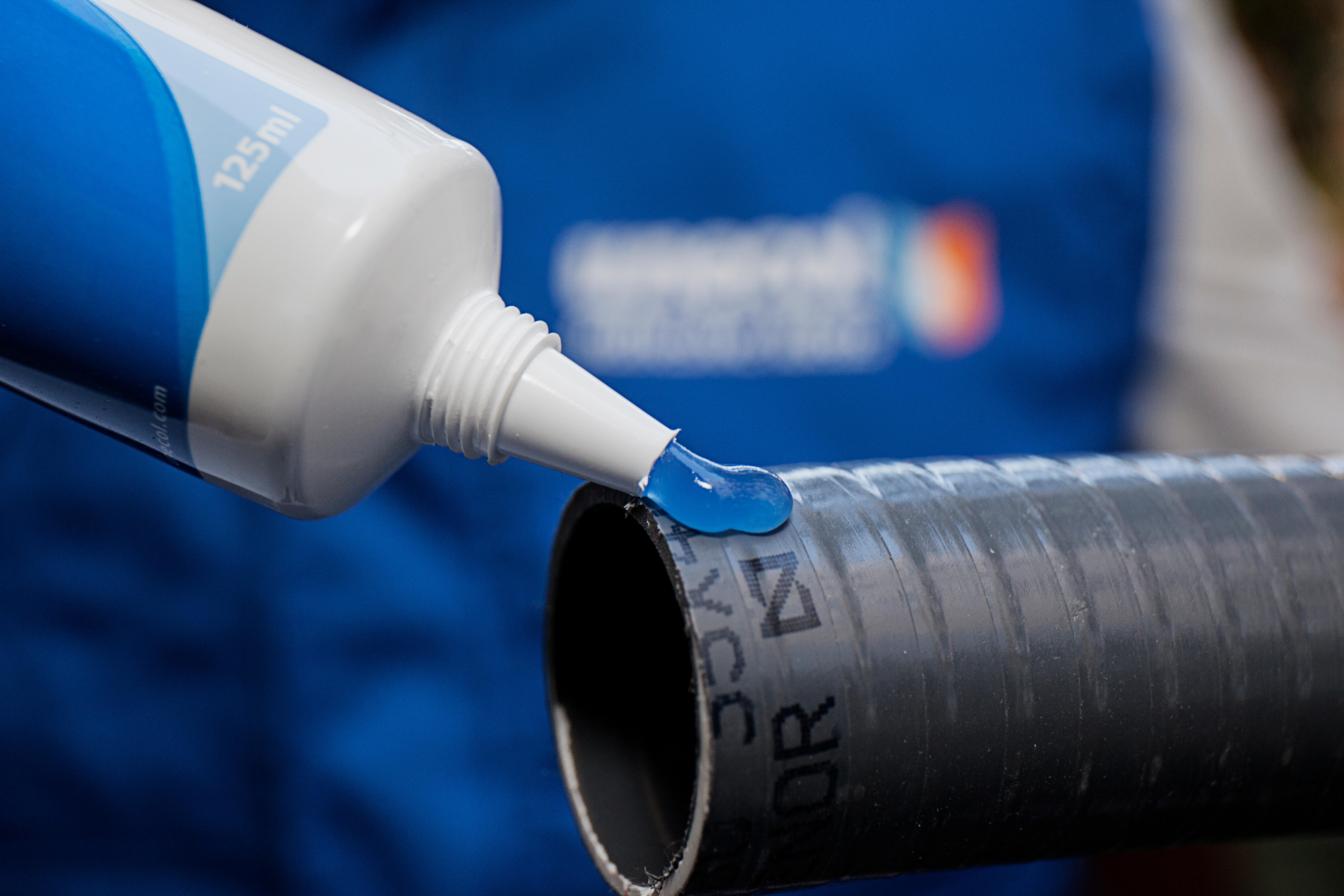 Cola PVC para tubo 125ML azul Unecol Instant - 2