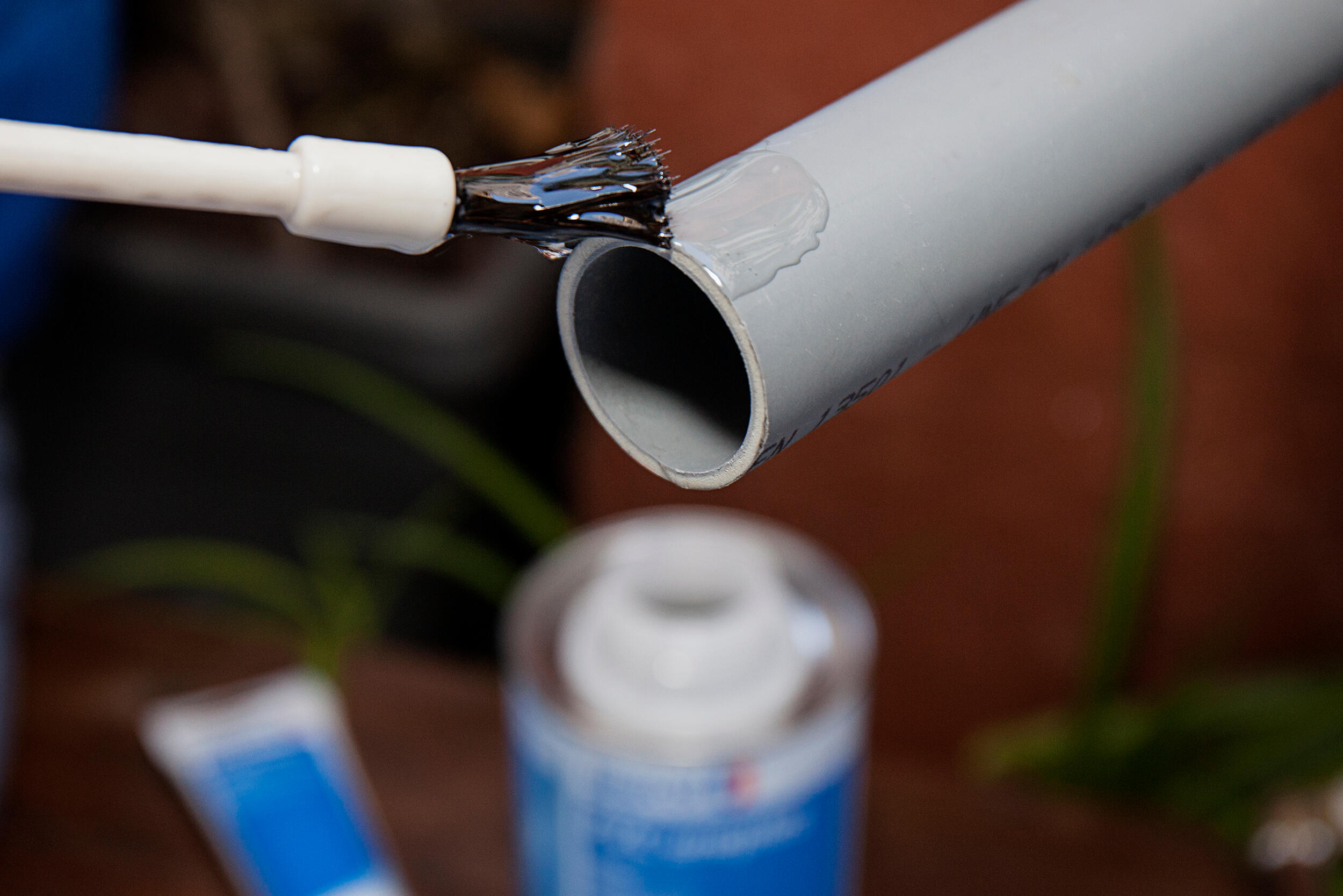 Cola PVC em gel sem THF com pincel 250ML incolor Unecol - 2