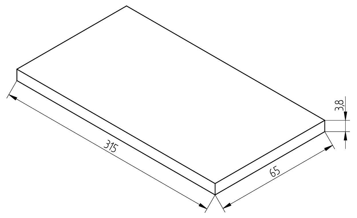 Plan de travail standard stratifié Marbre blanc L.315 x P.65 cm, Ep.38 mm - 10