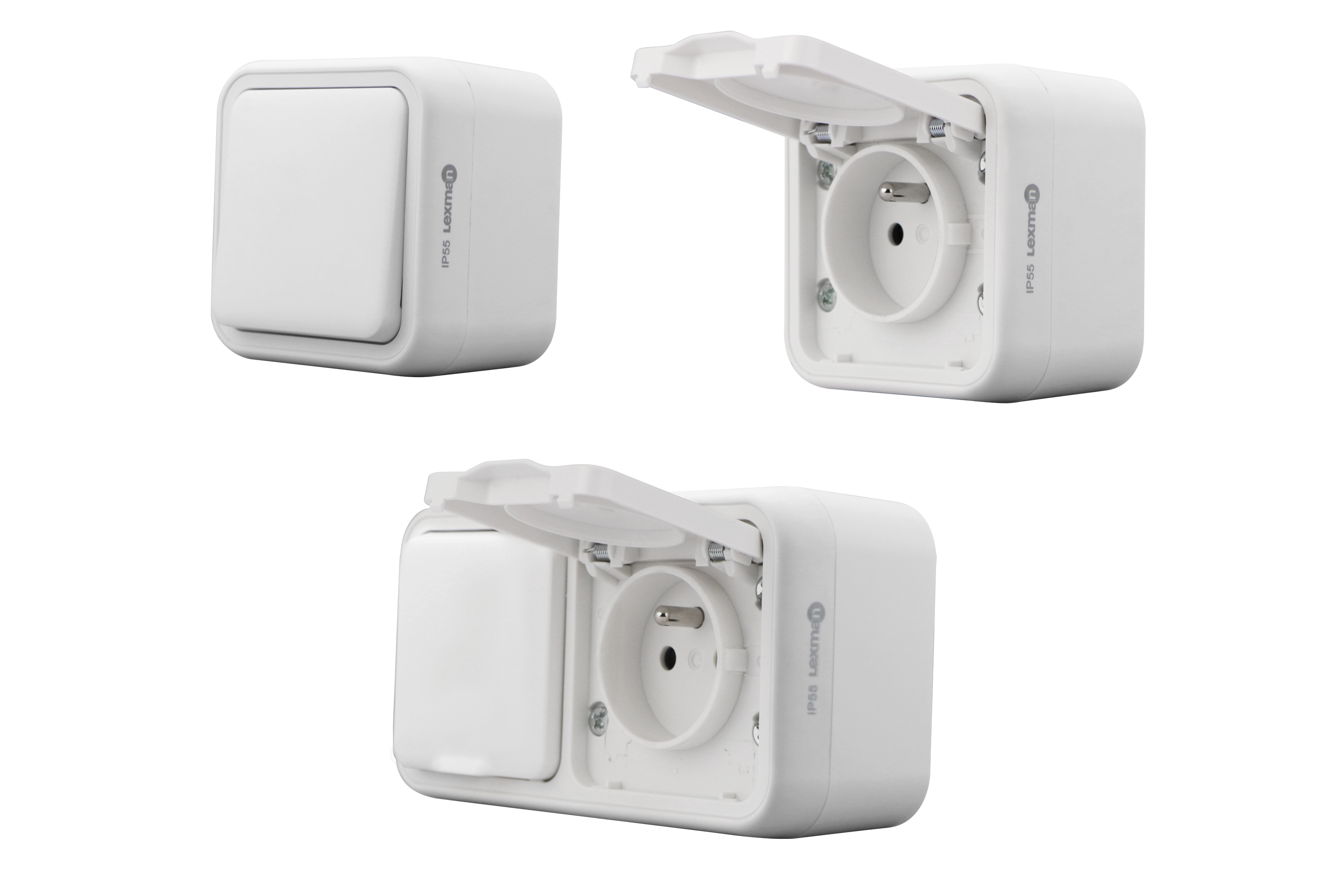 Interrupteur va-et-vient, LEXMAN Trail, blanc - 2